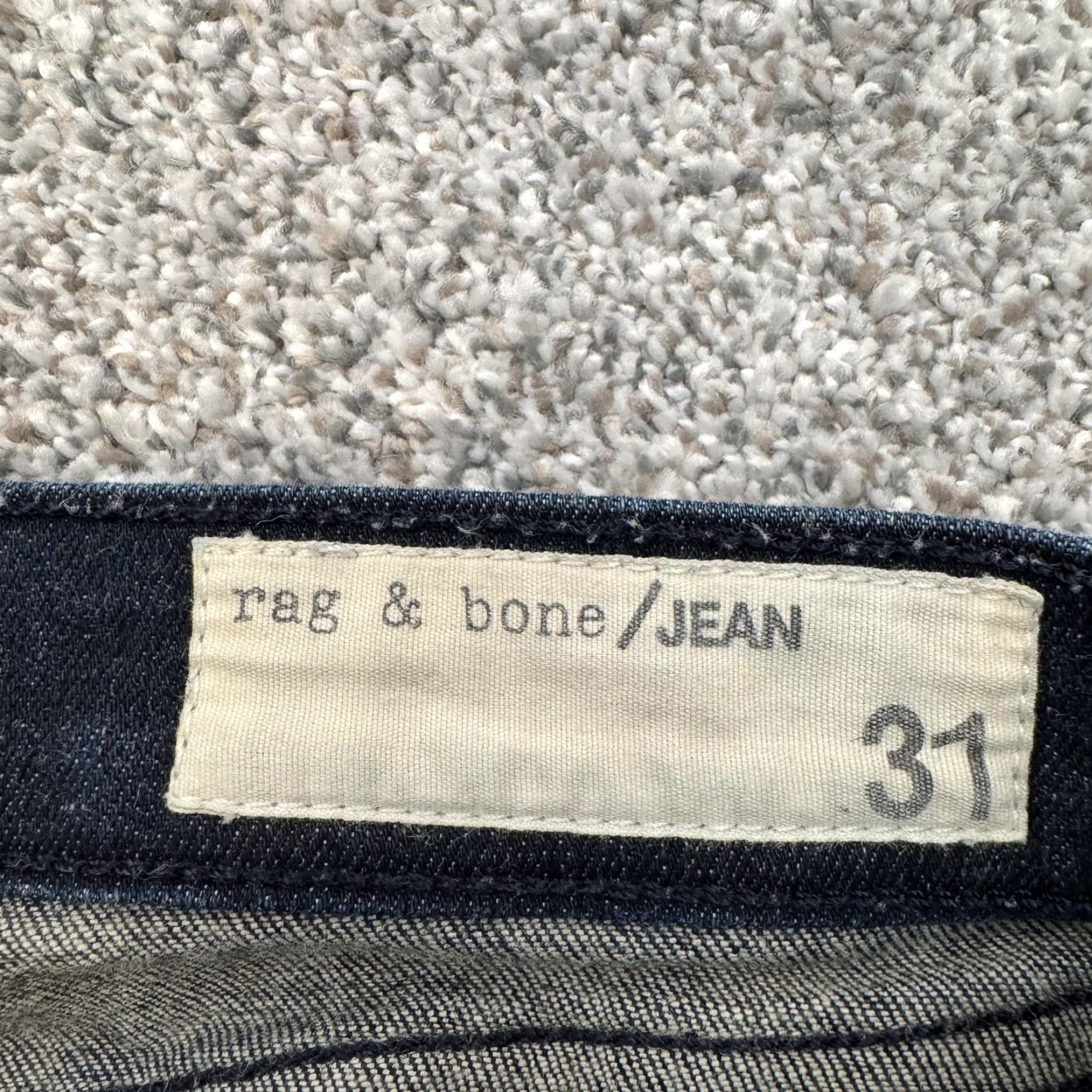 Rag & Bone rag & bone Kensington Skinny Jeans Womens 31 Blue Dark Wash Ankle Zip Stretch USA Size 24" / US 00 / IT 34 - 7 Thumbnail