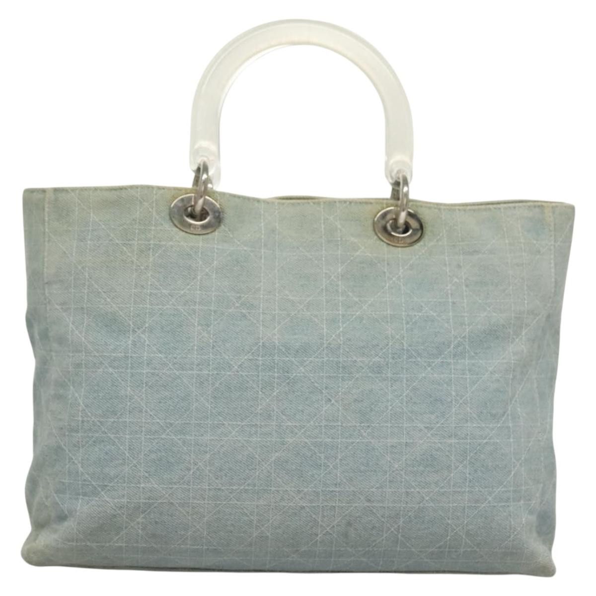 Dior DIOR Canage Hand Bag Denim Light Blue Silver Size ONE SIZE - 3 Thumbnail