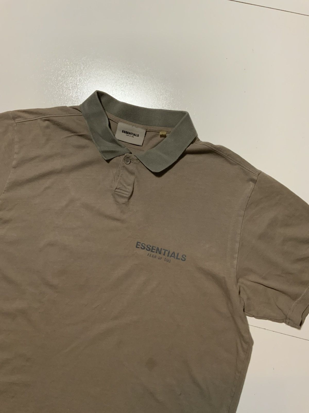 Fear of God Fear Of God Essentials Desert Taupe Reflective Polo Shirt Size US S / EU 44-46 / 1 - 4 Thumbnail