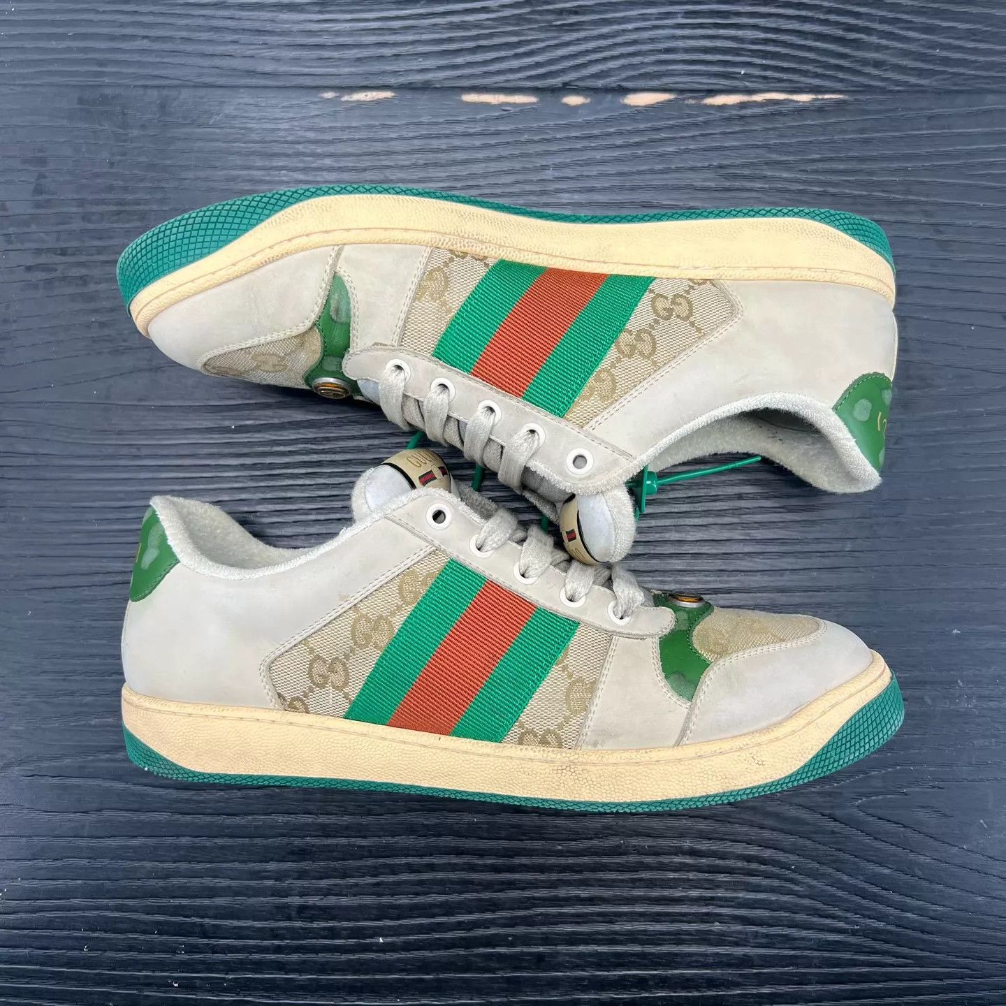 Gucci Gucci Gray Green Distressed Sneaker US 8.5 Like New Size US 8.5 / EU 41-42 - 6 Thumbnail