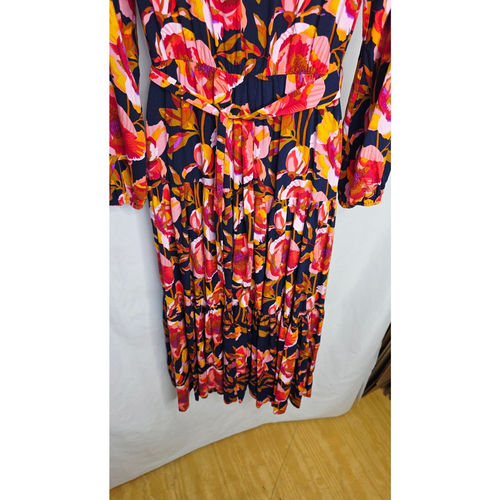 Other Petal & Pup Floral Midi Dress Womens Medium Belted boho Size M / US 6-8 / IT 42-44 - 4 Thumbnail