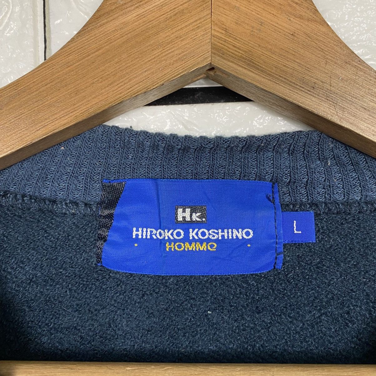 Japanese Brand 📌Vintage Sweatshirt Hiroko Koshino Homme Big Logo Size US L / EU 52-54 / 3 - 16 Thumbnail
