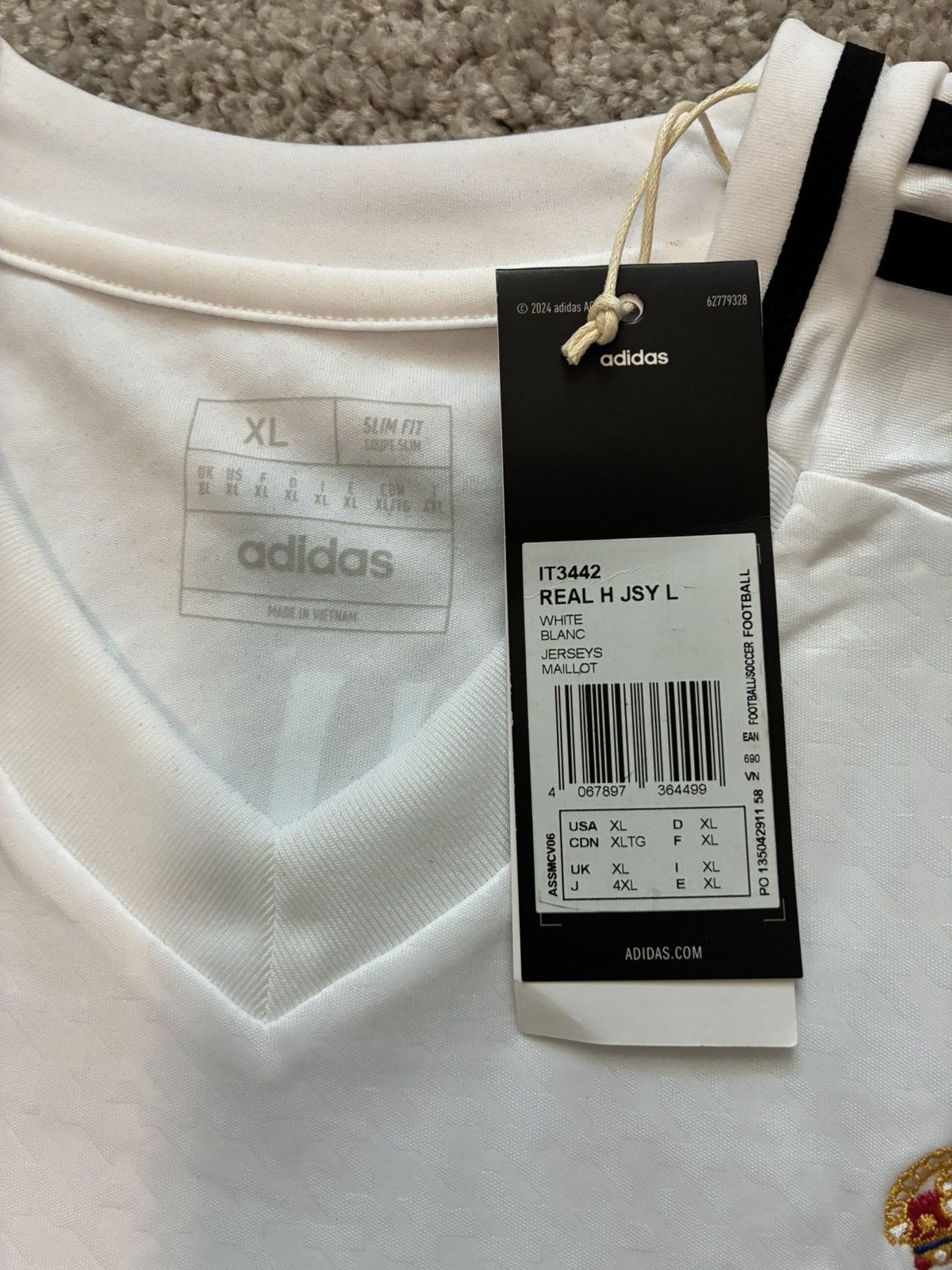 Adidas 2024/2025 Real Madrid Home Kit Size US XL / EU 56 / 4 - 4 Thumbnail
