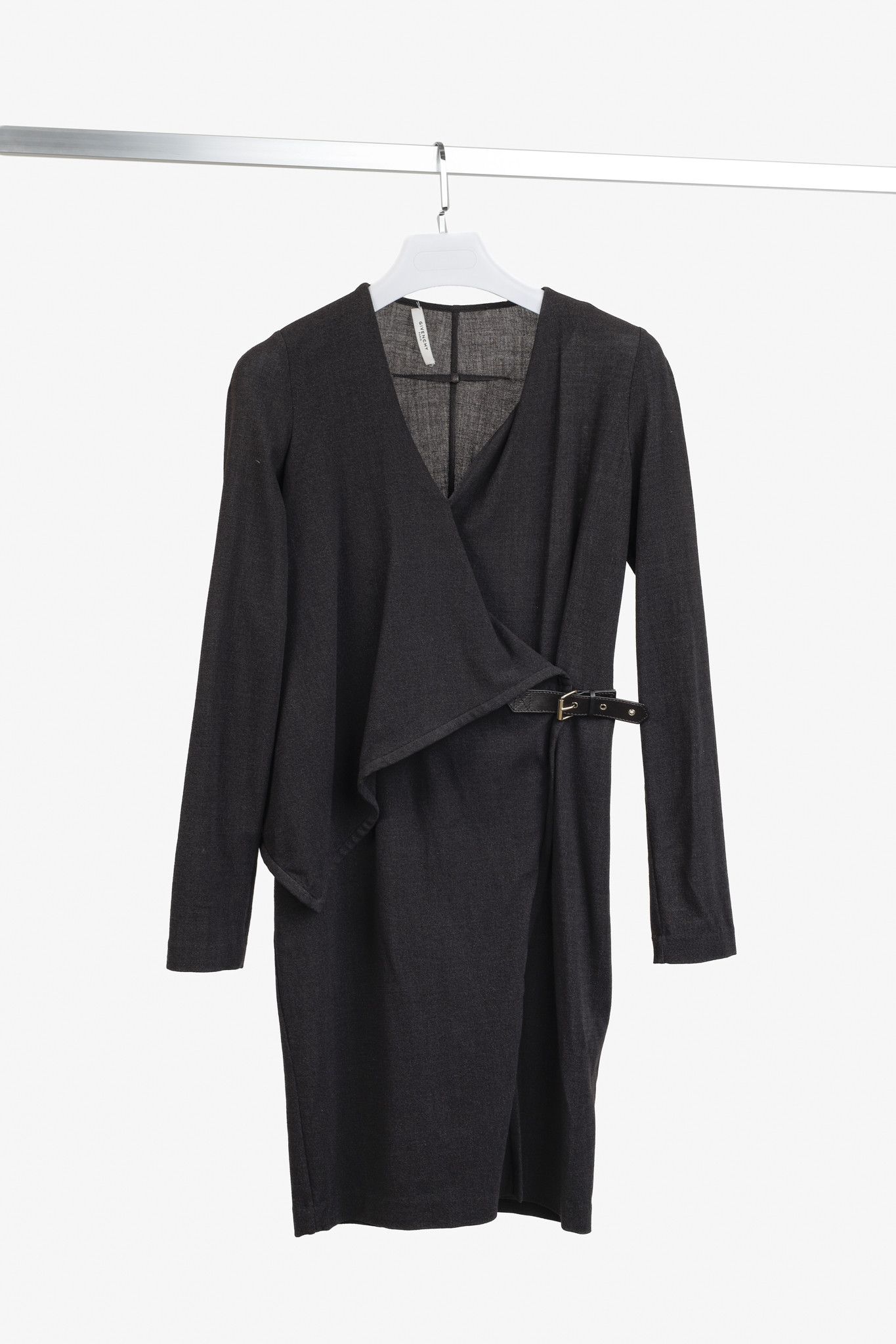 Givenchy Givenchy Black Faux Wrap Hip Buckle Dress Size M / US 6-8 / IT 42-44 - 1 Thumbnail