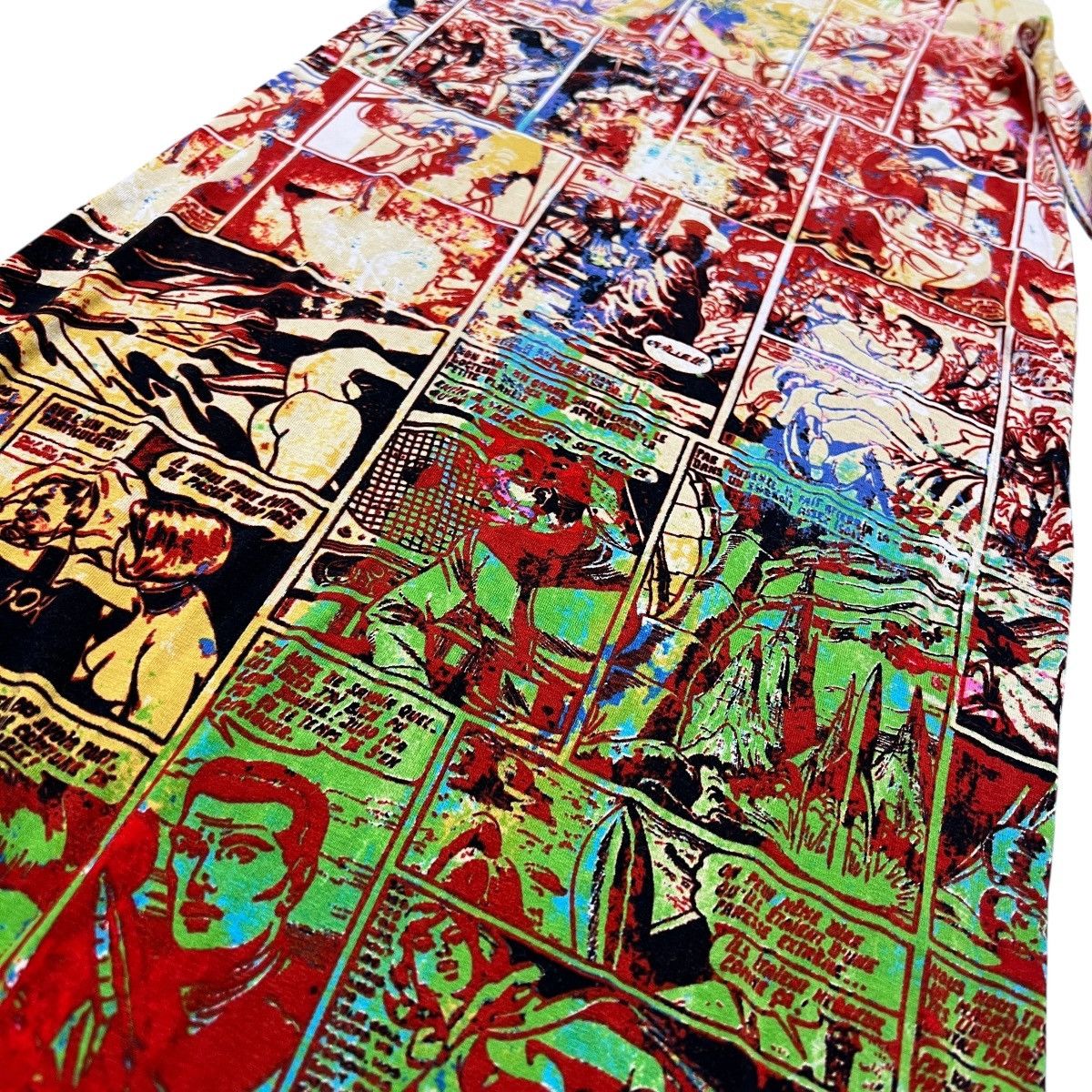 Jean Paul Gaultier Jean Paul GAULTIER 1995 Graphic Cartoon Comics Printed Pants Size 25" / US 0 / IT 36 - 2 Thumbnail