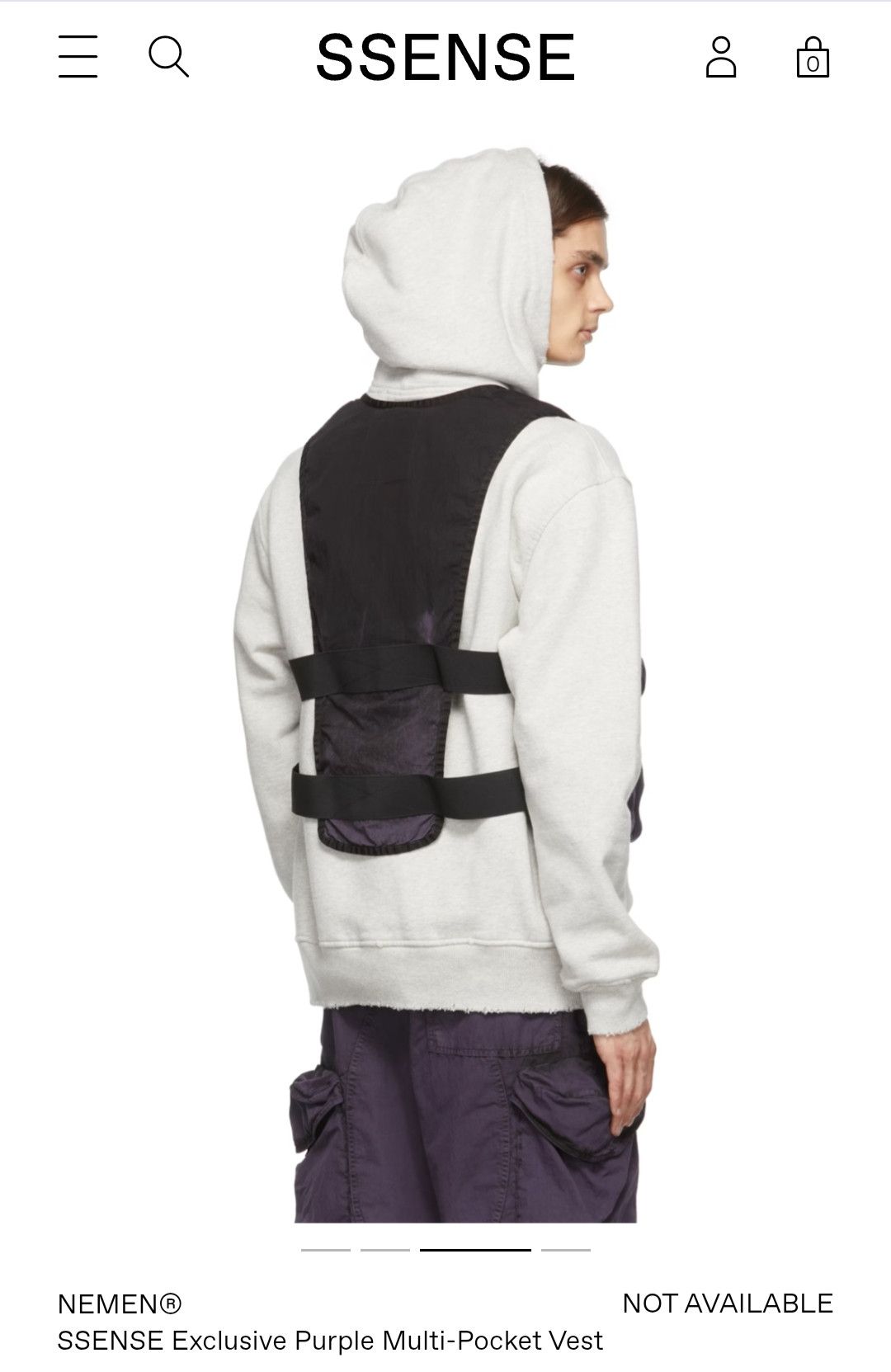 Nemen Nemen Purple Multi Pocket Vest Size US M / EU 48-50 / 2 - 6 Thumbnail