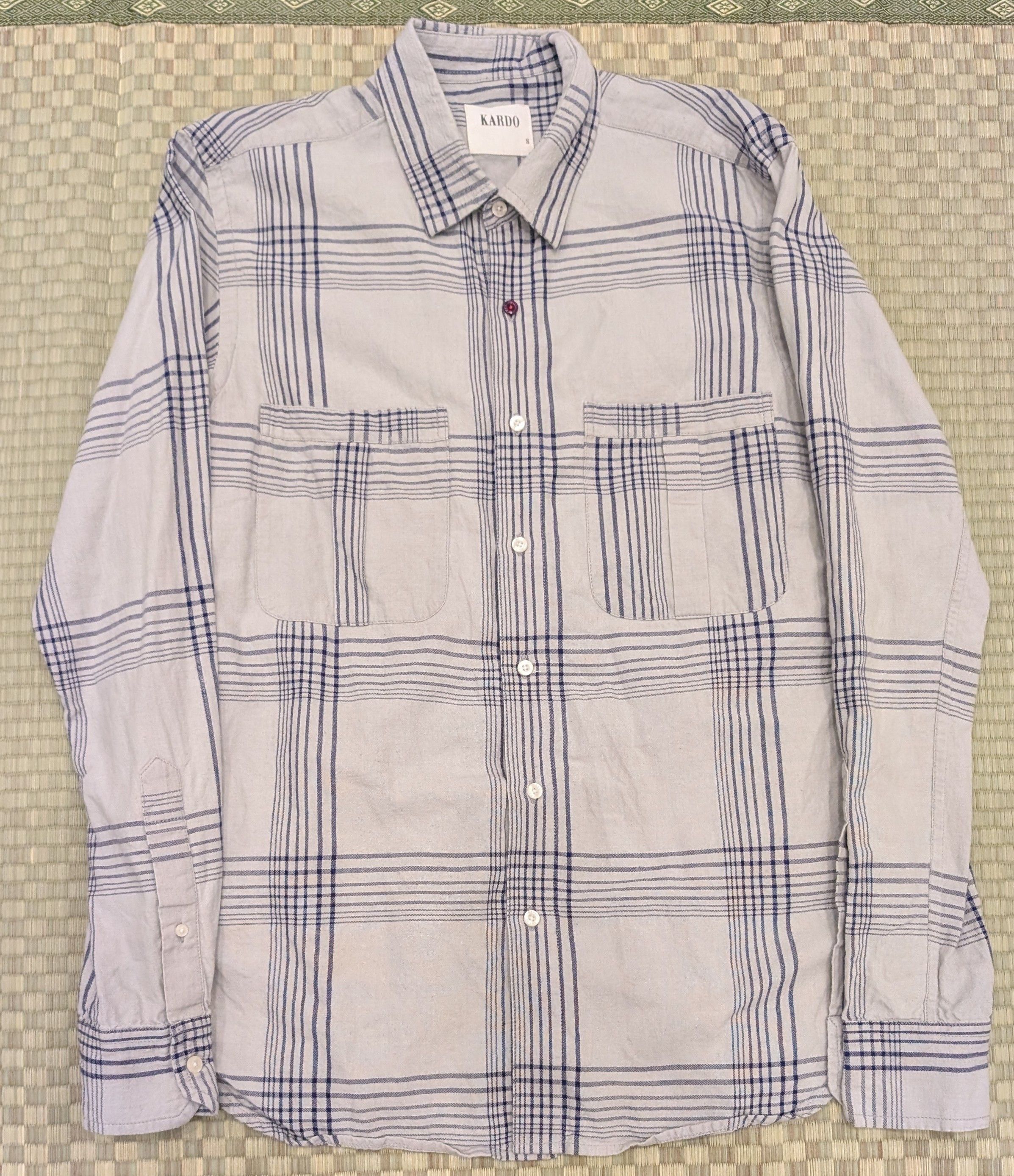 Kardo Plaid Button Up Shirt Men's Size Small