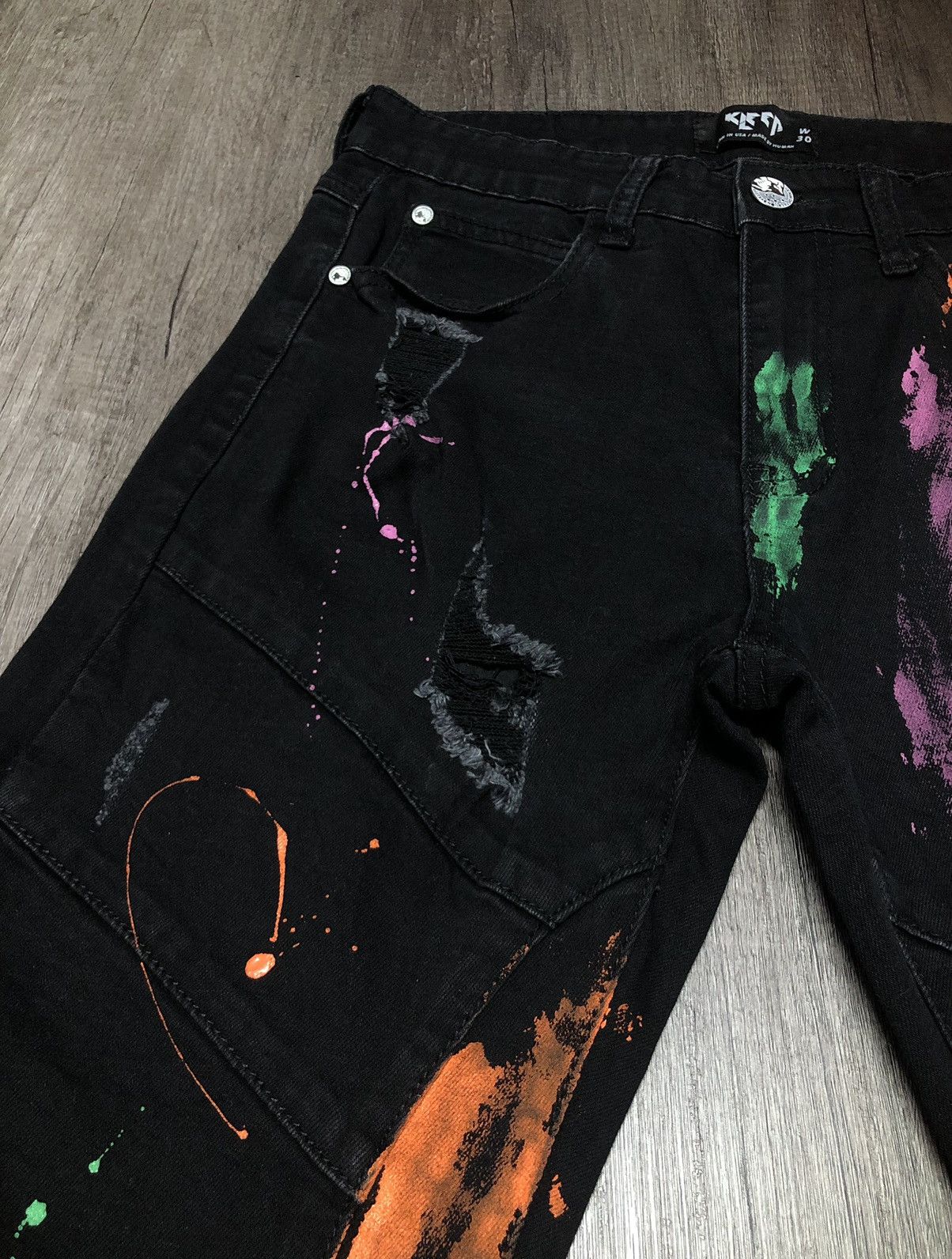 Designer Denim Distillation by Kleep Black Tye Dye Size US 29 - 6 Thumbnail