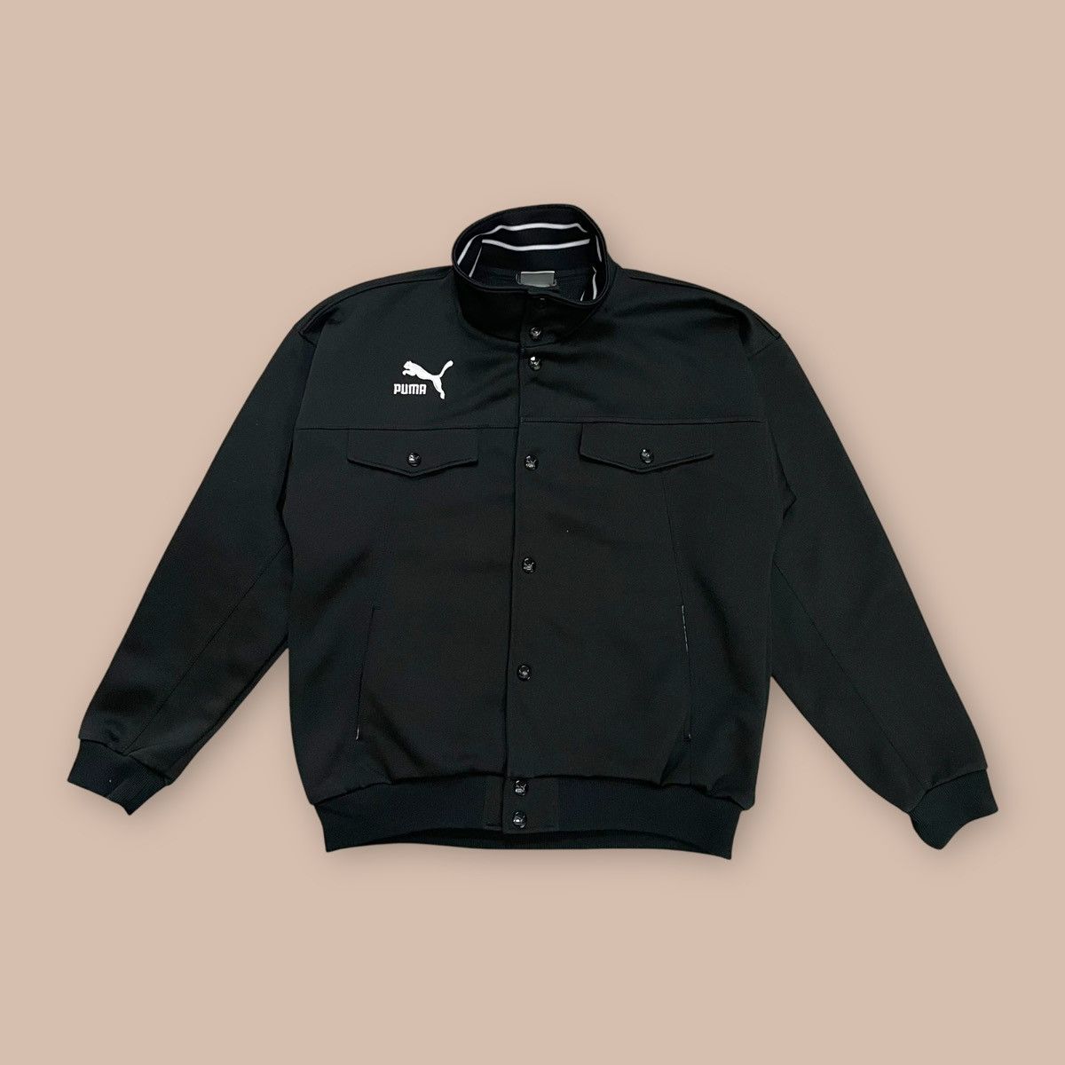 Puma OG 90s-2000s Y2K Puma Black Button Down Jacket Size US M / EU 48-50 / 2 - 3 Thumbnail