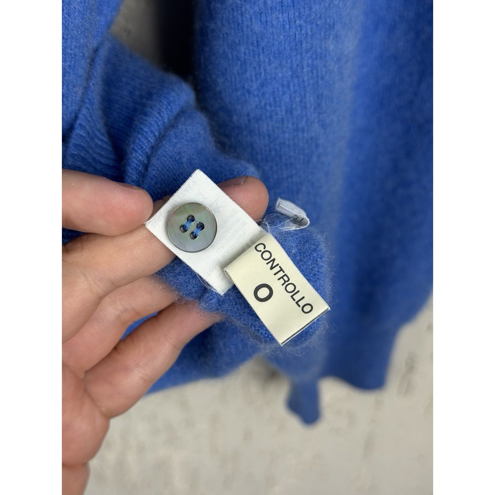 Brunello Cucinelli BRUNELLO CUCINELLI Blue Long-Sleeved Sweater Cashmere Polo S Size US XL / EU 56 / 4 - 8 Thumbnail