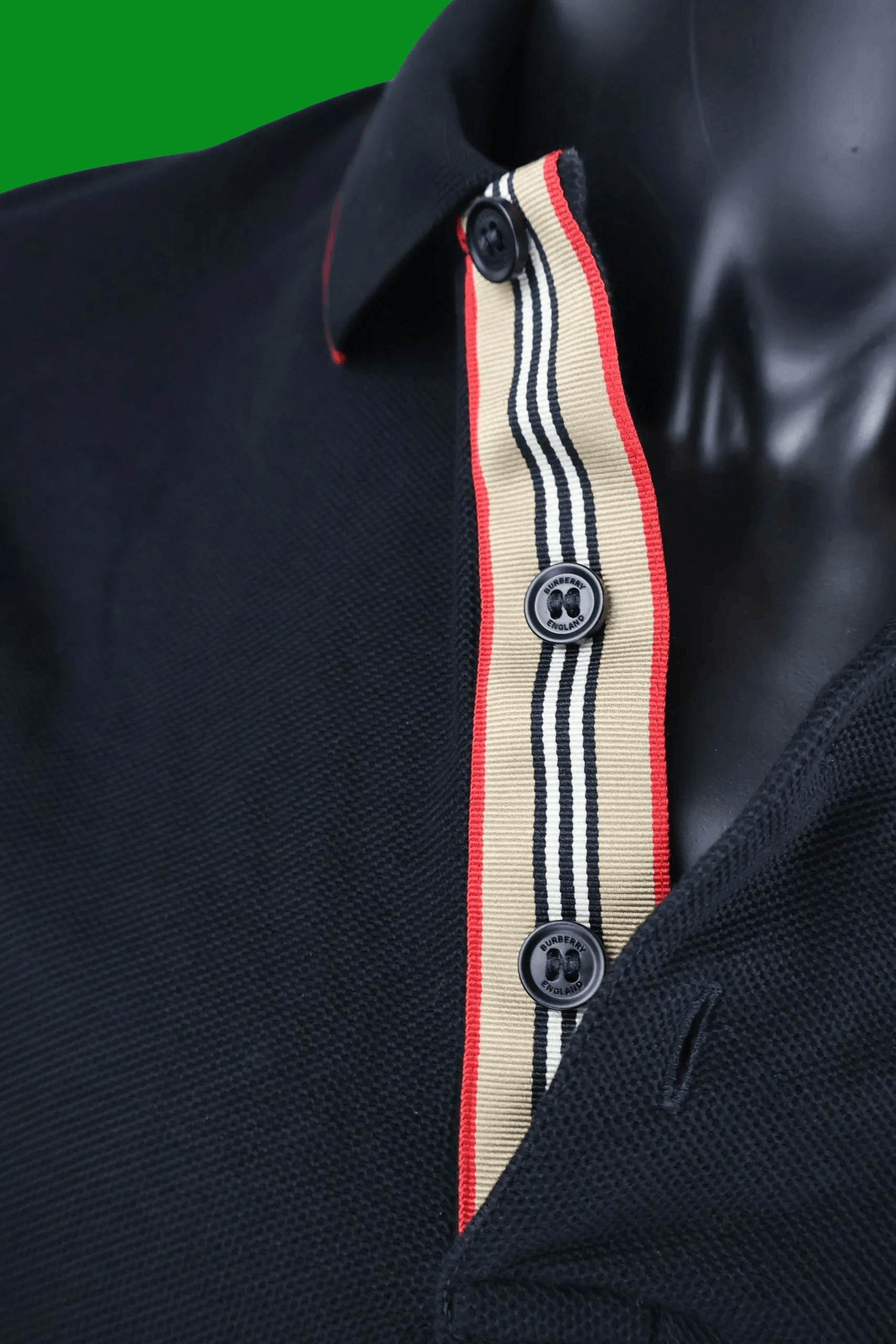 Burberry Pre-Owned Burberry TB Monogram Collar Polo Shirt SS22 Size US M / EU 48-50 / 2 - 2 Thumbnail