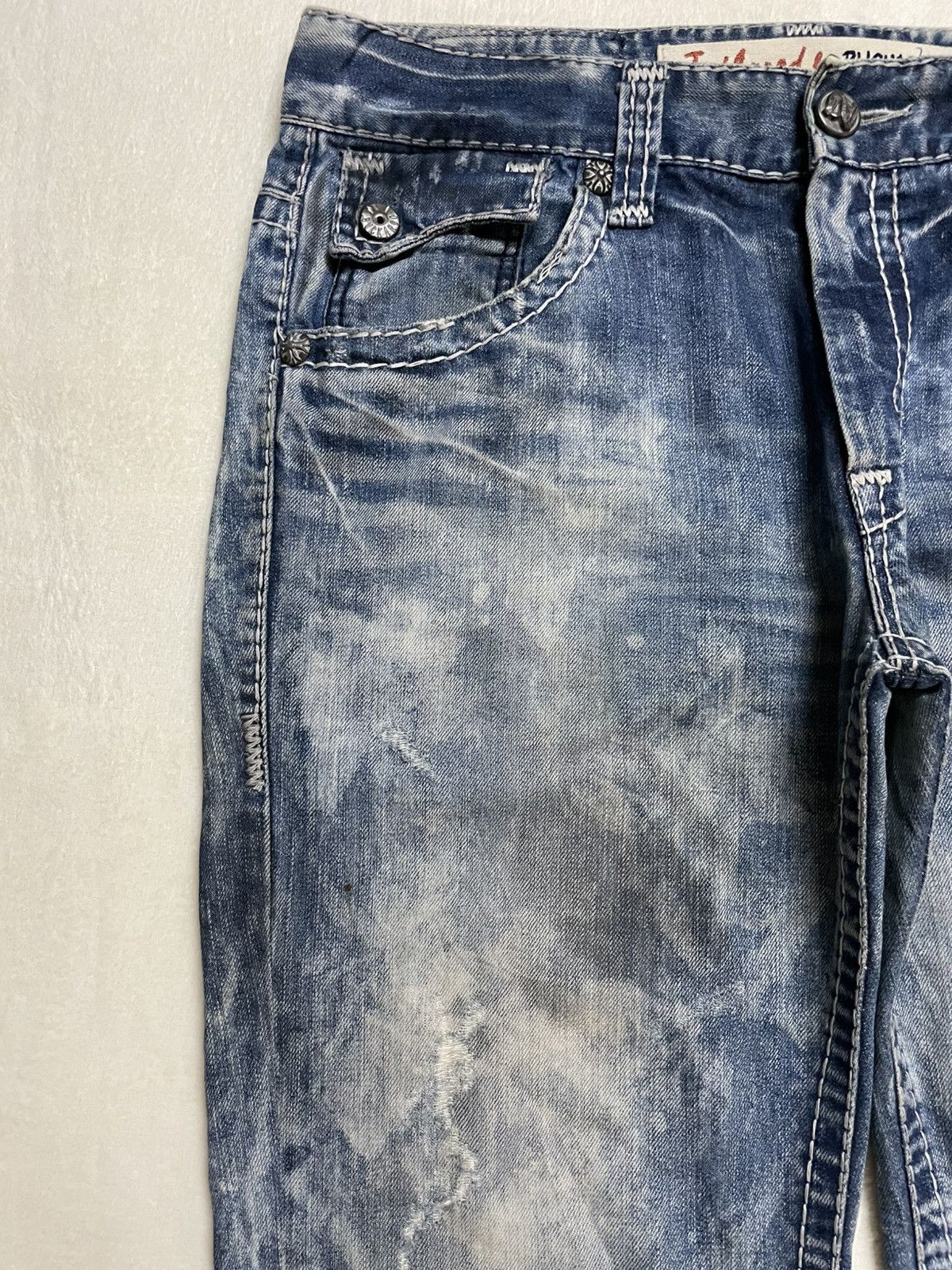 Japanese Brand Vintage Buckaroo Rusty Acidwash Distress Ripped Jeans Size US 37 - 5 Thumbnail