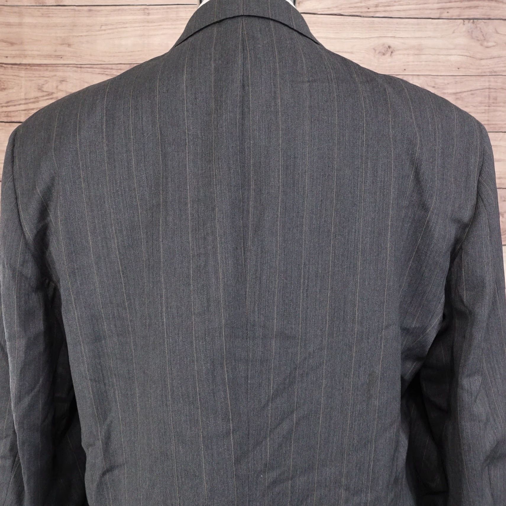 Stafford STAFFORD WOOL CHARCOAL GREY SUIT JACKET MENS SZ 42R 42 REGULAR Size 42R - 5 Thumbnail