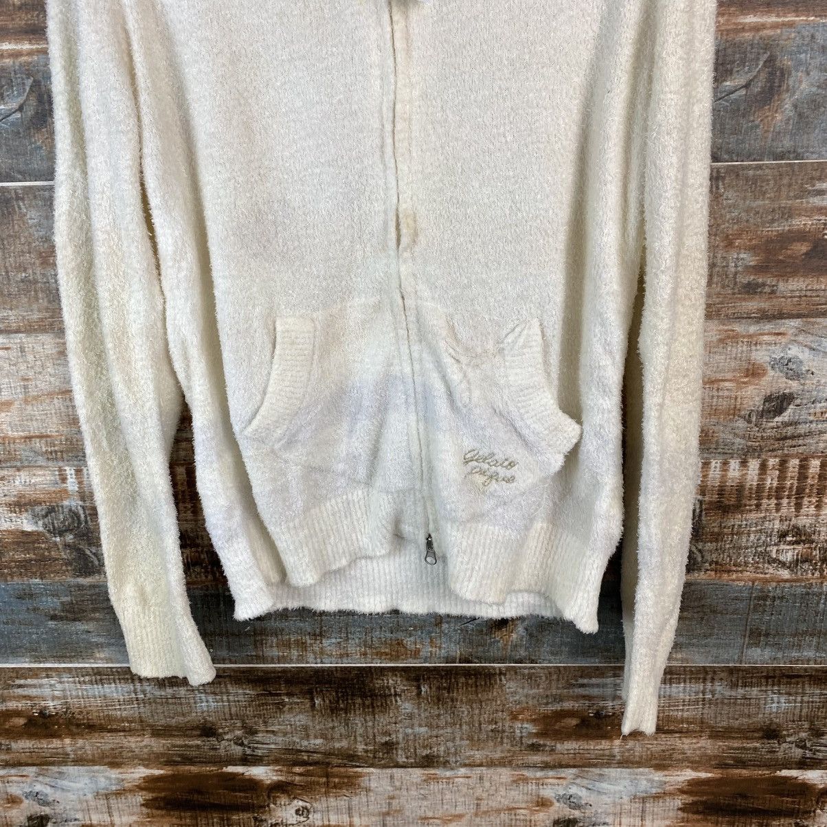 Japanese Brand DL Pique White fur shaggy Knitwear #C1041 Size M / US 6-8 / IT 42-44 - 3 Thumbnail