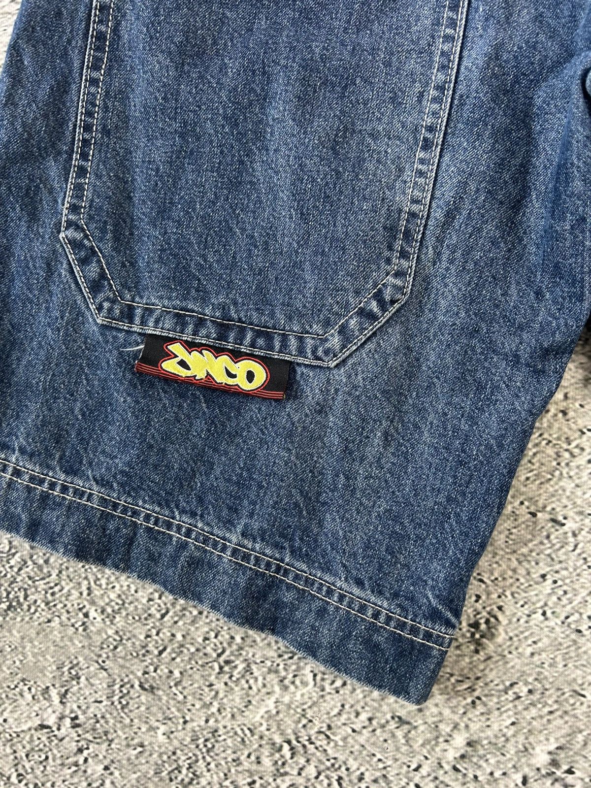 JNCO JNCO Jorts Y2K vintage blue denim shorts big logo Size US 32 / EU 48 - 7 Thumbnail