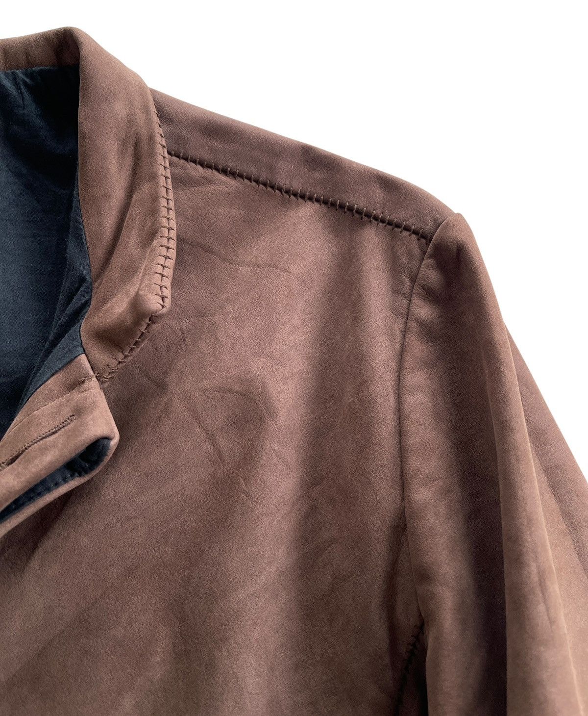 10sei0otto 10Sei0Otto Scar Stitch Cow Leather Avantgarde Jacket Size US S / EU 44-46 / 1 - 6 Thumbnail