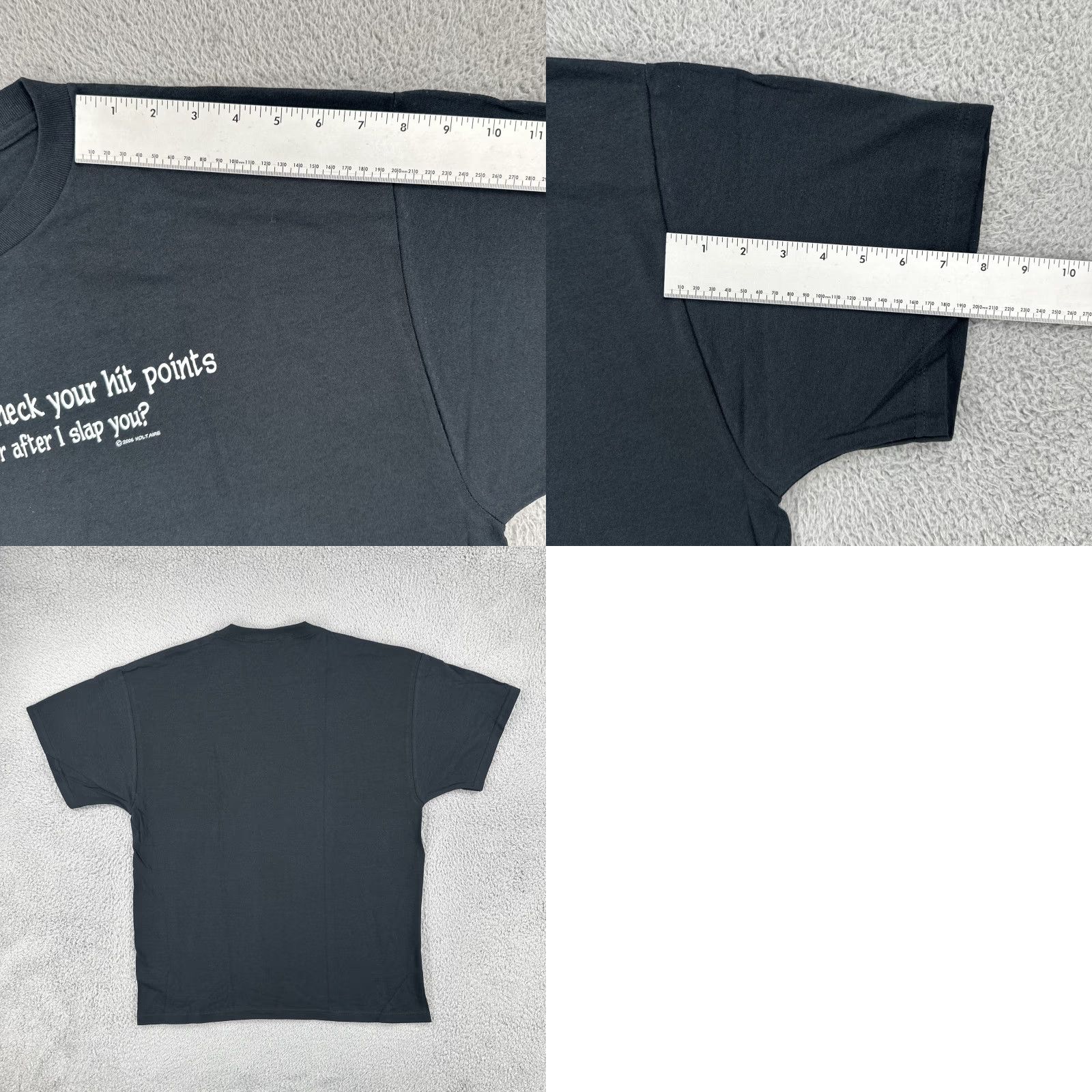 Fruit Of The Loom VINTAGE Fruit of the Loom T-Shirt Black XL Crew Neck Short Sleeve Funny Sarcastic Humor Tee Men Size US XL / EU 56 / 4 - 9 Thumbnail