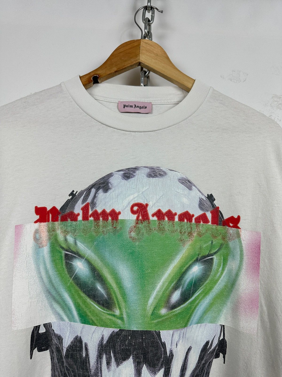Palm Angels Palm Angels Alien White T-Shirt Size US L / EU 52-54 / 3 - 7 Thumbnail