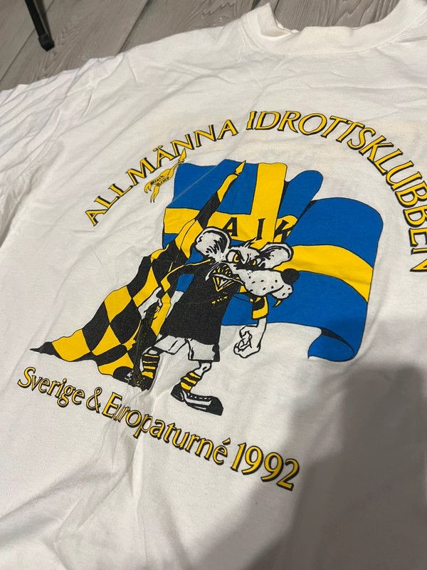Vintage tee black army 1992 on tour Allmanna Idrotisklubben AIK Size US XXL / EU 58 / 5 - 3 Thumbnail