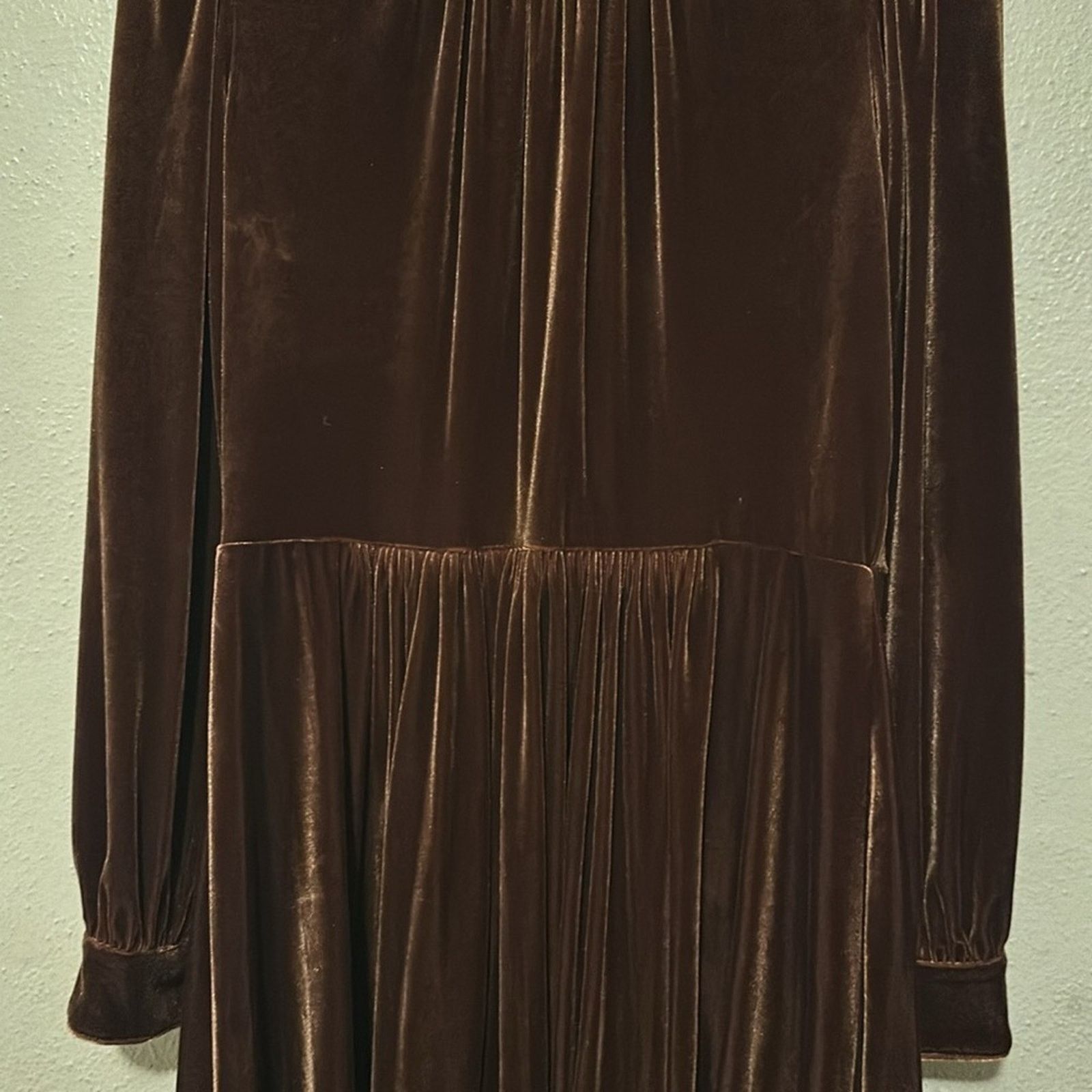Calvin Klein Calvin Klein Womens Velvet Knee Fit & Flare Dress Size XL / US 12-14 / IT 48-50 - 10 Thumbnail
