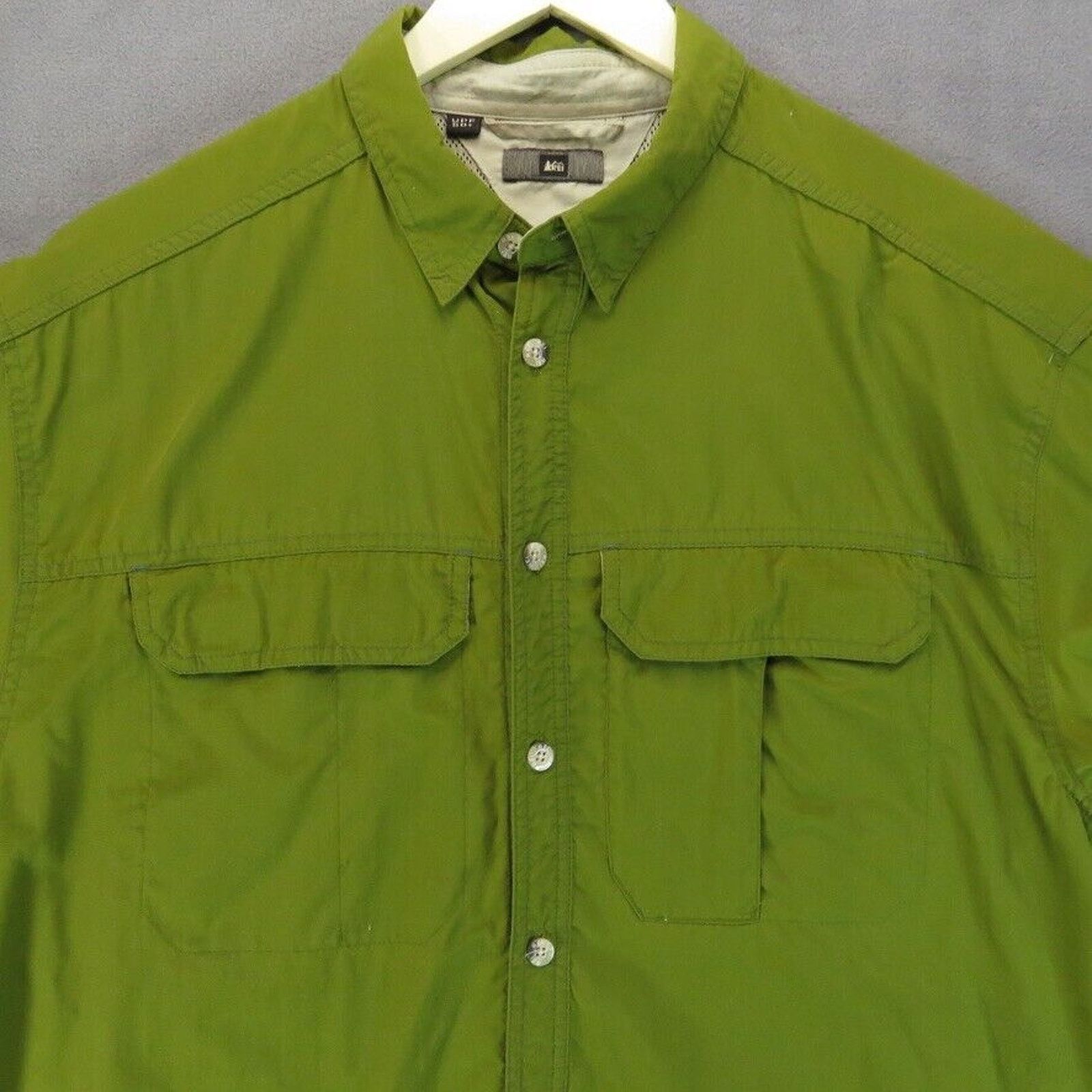 Rei REI Short Sleeve Shirt Mens Lg Nylon Fishing Hiking Camping Size US L / EU 52-54 / 3 - 1 Thumbnail