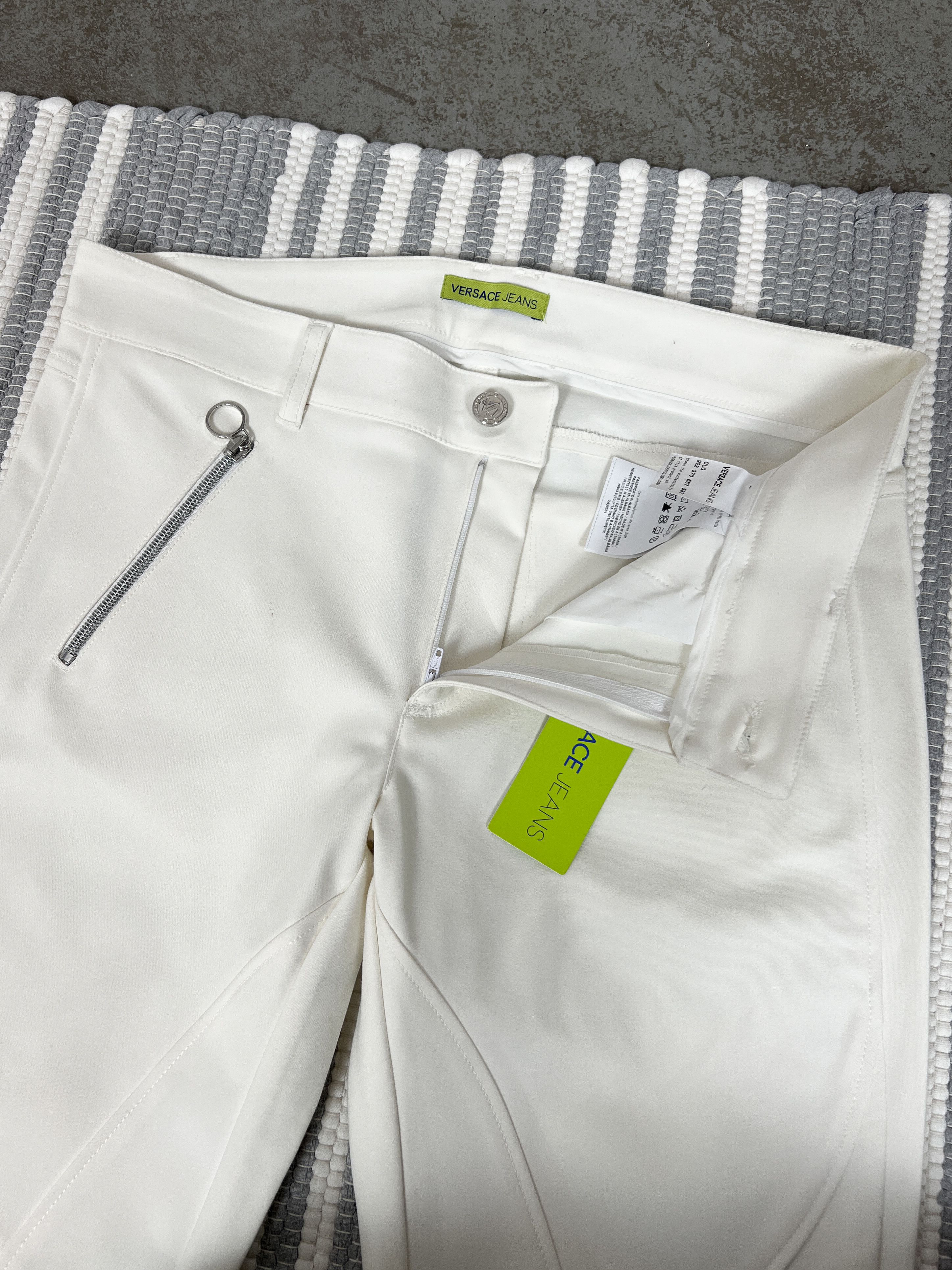 Versace Vintage Versace Jeans White Trousers Pants Size 30" / US 8 / IT 44 - 8 Thumbnail