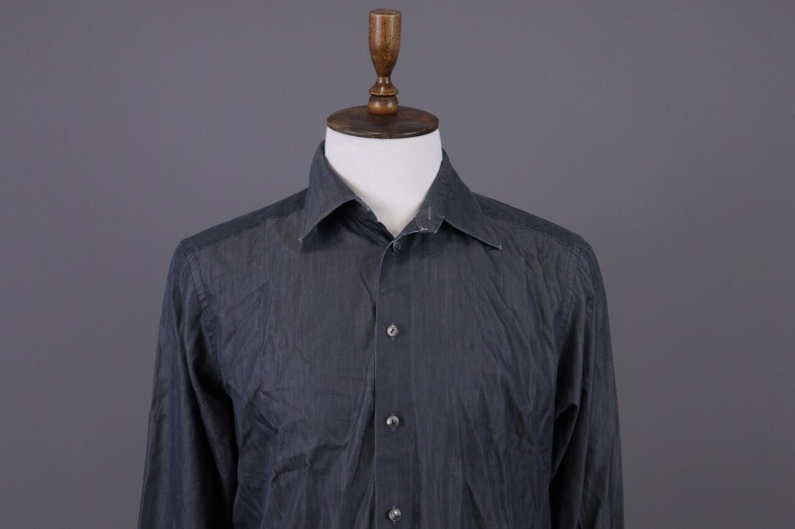 Eton Eton Contemporary Fit Gray Button Down Shirt Size 42 / 16 Size US M / EU 48-50 / 2 - 4 Thumbnail