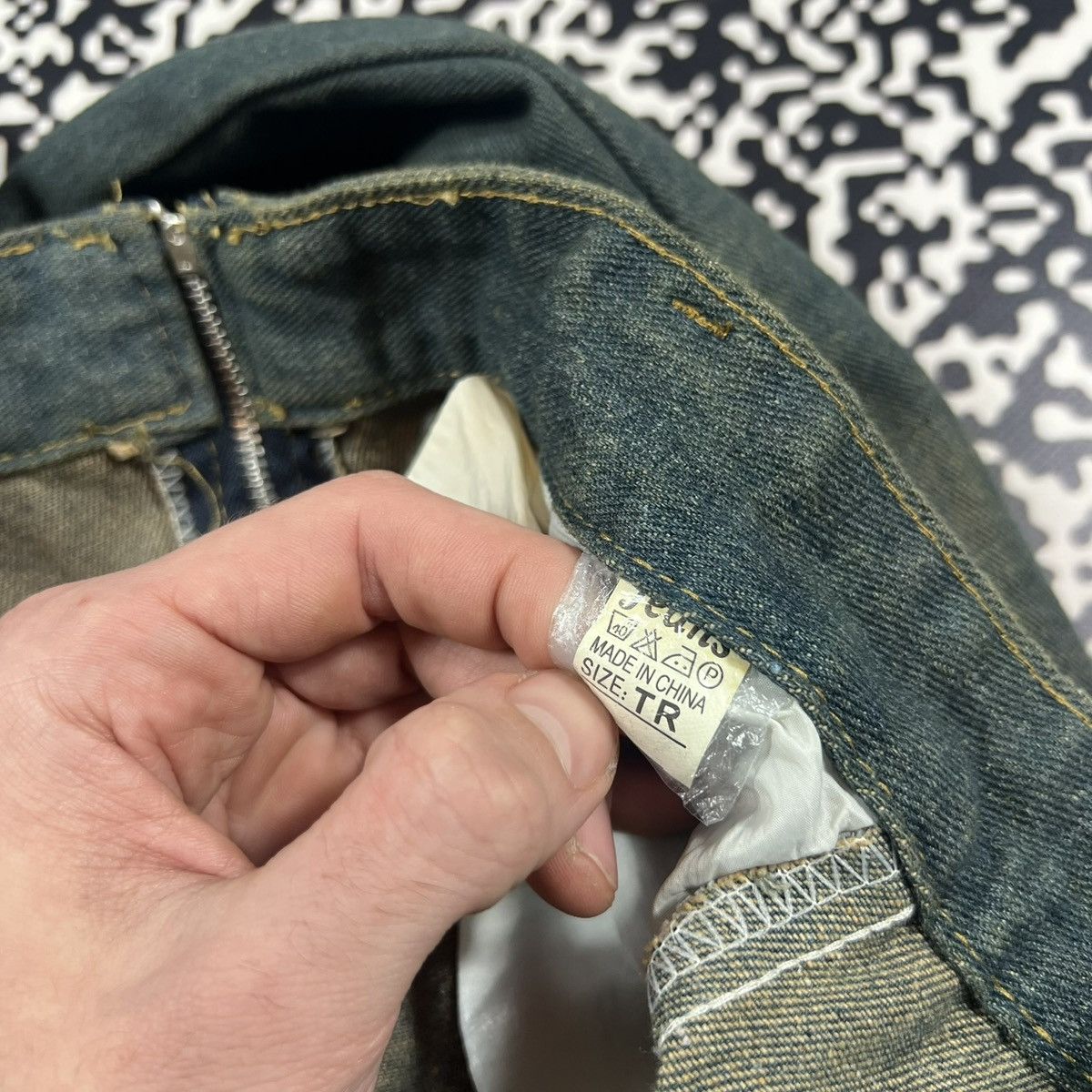 Japanese Brand Vintage Y2K Japanese Patchwork Star Logo Retro Style Jeans Size 29" - 14 Thumbnail