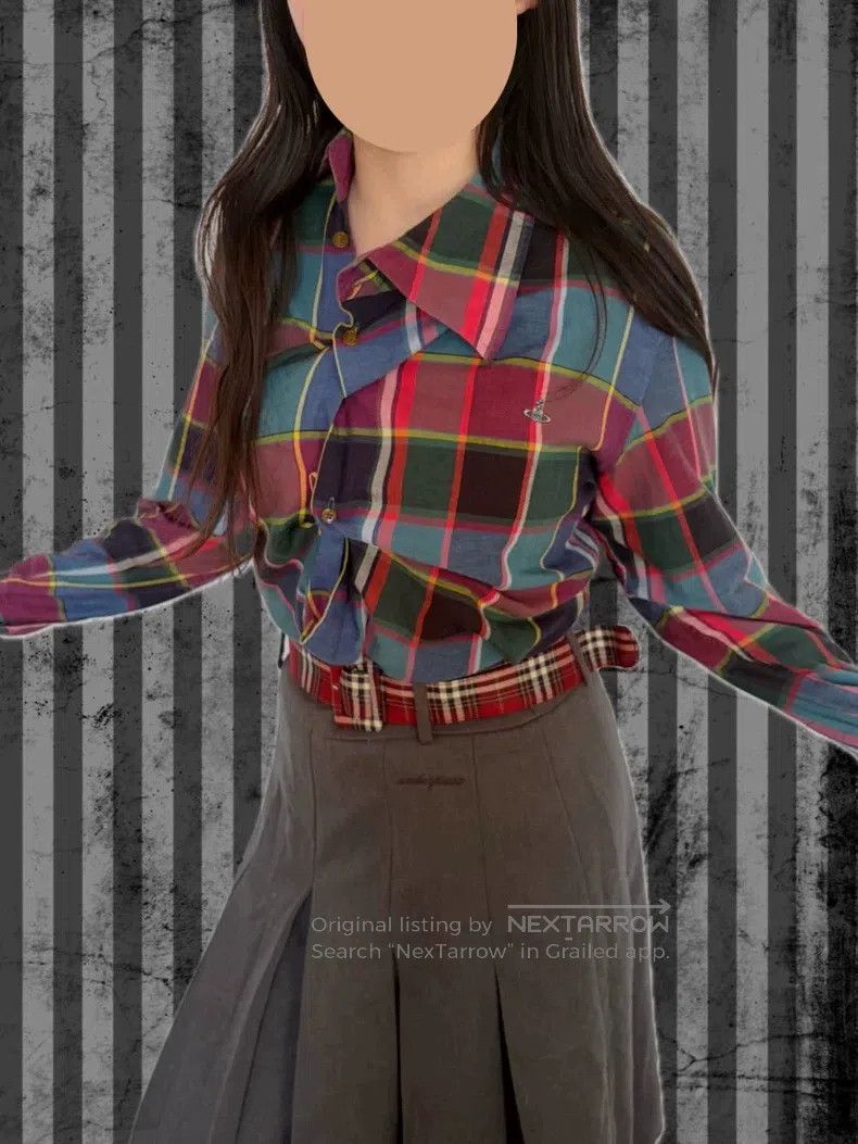 Vivienne Westwood Vivienne Westwood Irregular plaid shirt Size M / US 6-8 / IT 42-44 - 1 Thumbnail