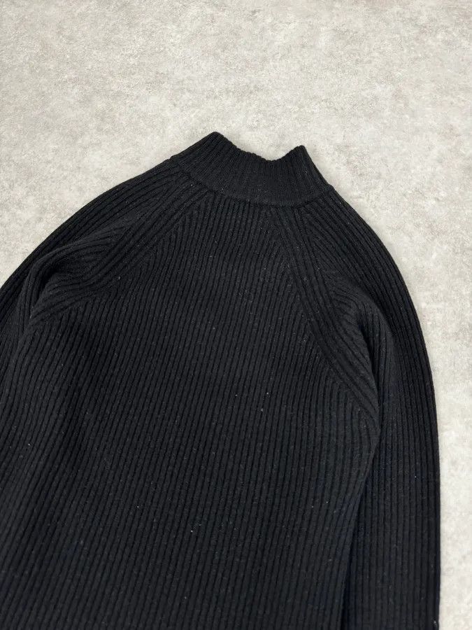 Emporio Armani 2000s Armani Neck Zip Wool Black Sweater Size US S / EU 44-46 / 1 - 6 Thumbnail