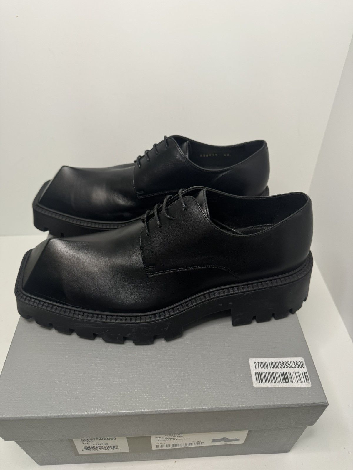 Balenciaga Rhino Derby in black smooth calfskin