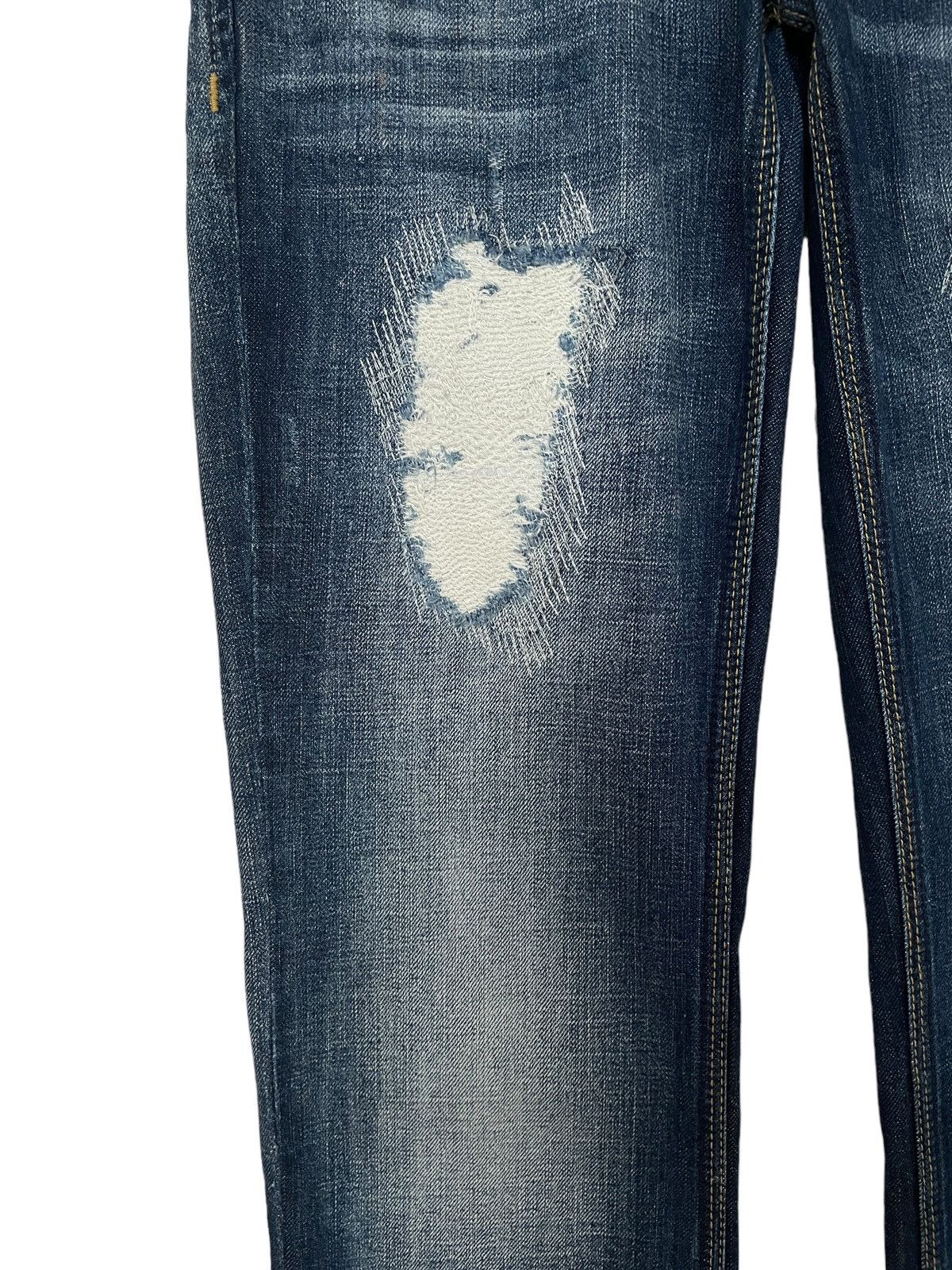 If Six Was Nine × Sisley Vintage Brand Sisley Ripped Jeans 2000s Size US 27 - 3 Thumbnail