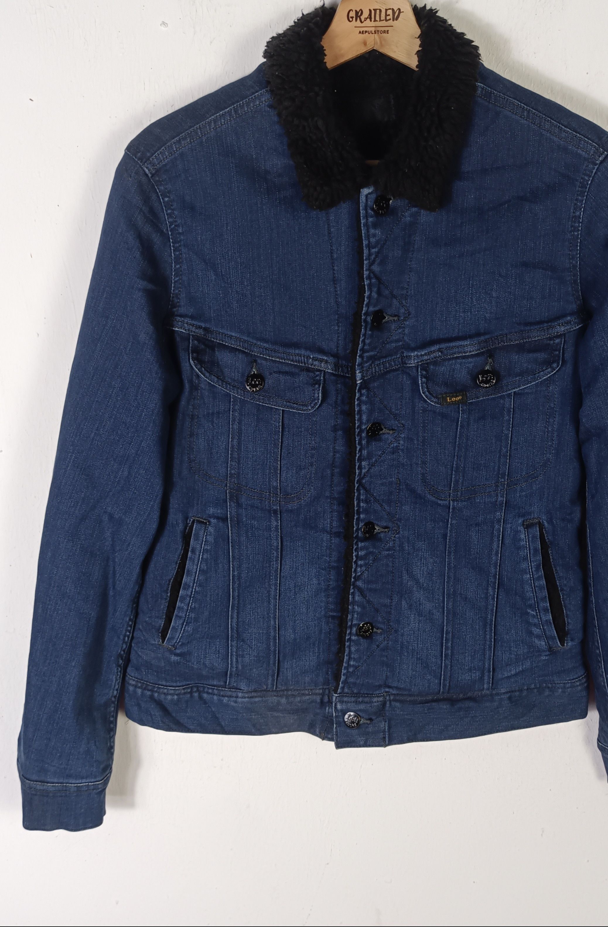 Lee Lee Riders Sanforized Sherpa Denim Jacket Size US M / EU 48-50 / 2 - 4 Thumbnail