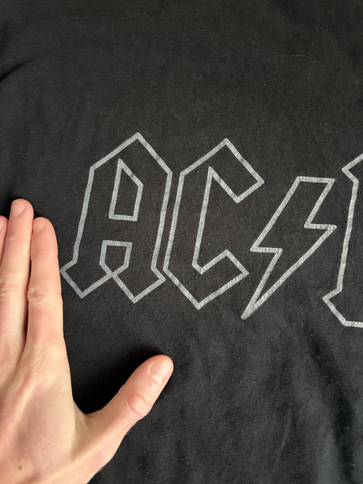 Vintage AC/DC ‘Black Ice’ Vintage Album Promo Tour Black T-Shirt Size US L / EU 52-54 / 3 - 7 Thumbnail