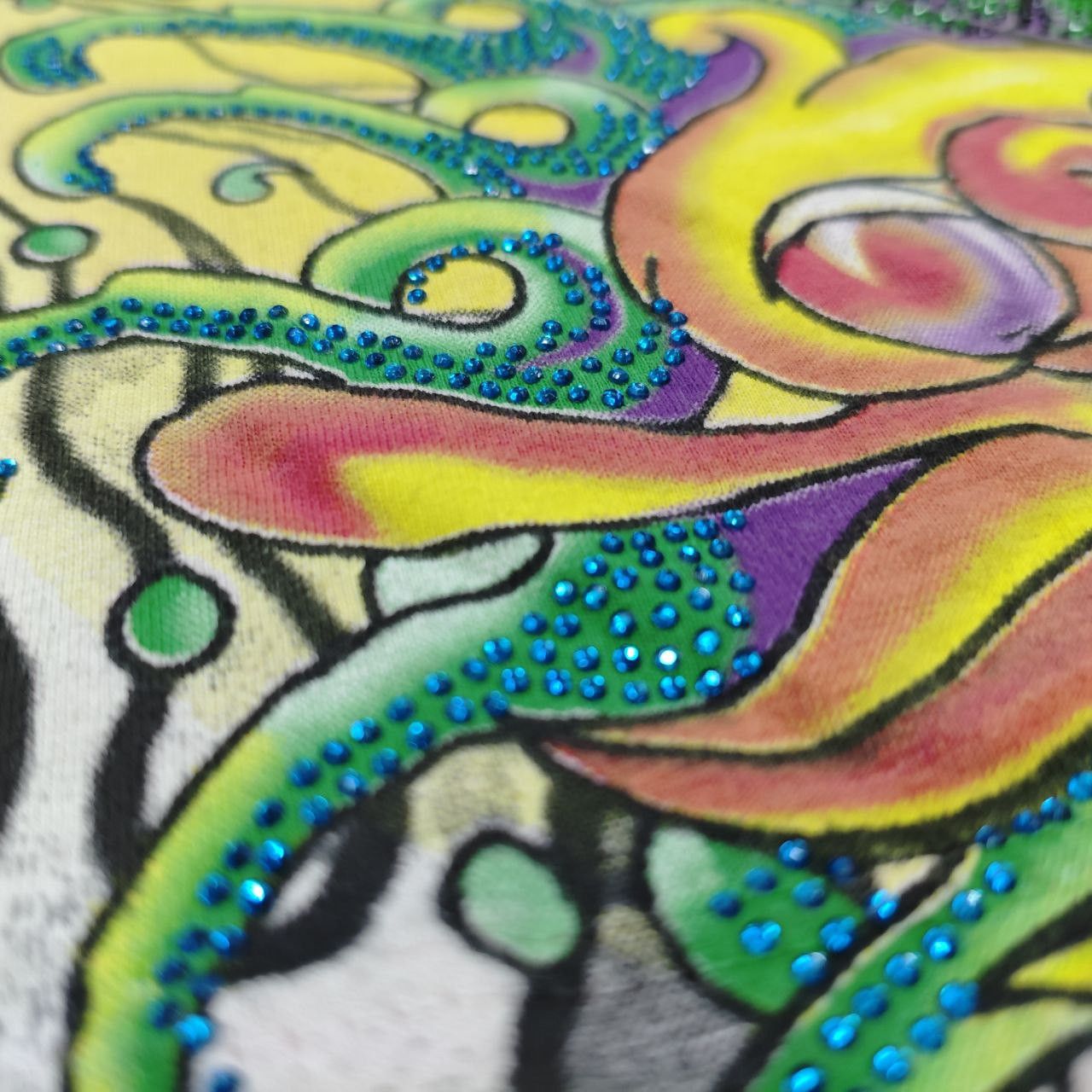 Ed Hardy ED HARDY X CHRISTIAN AUDIGIER Mermaid Crystals Tattoo Tee Size M / US 6-8 / IT 42-44 - 7 Thumbnail