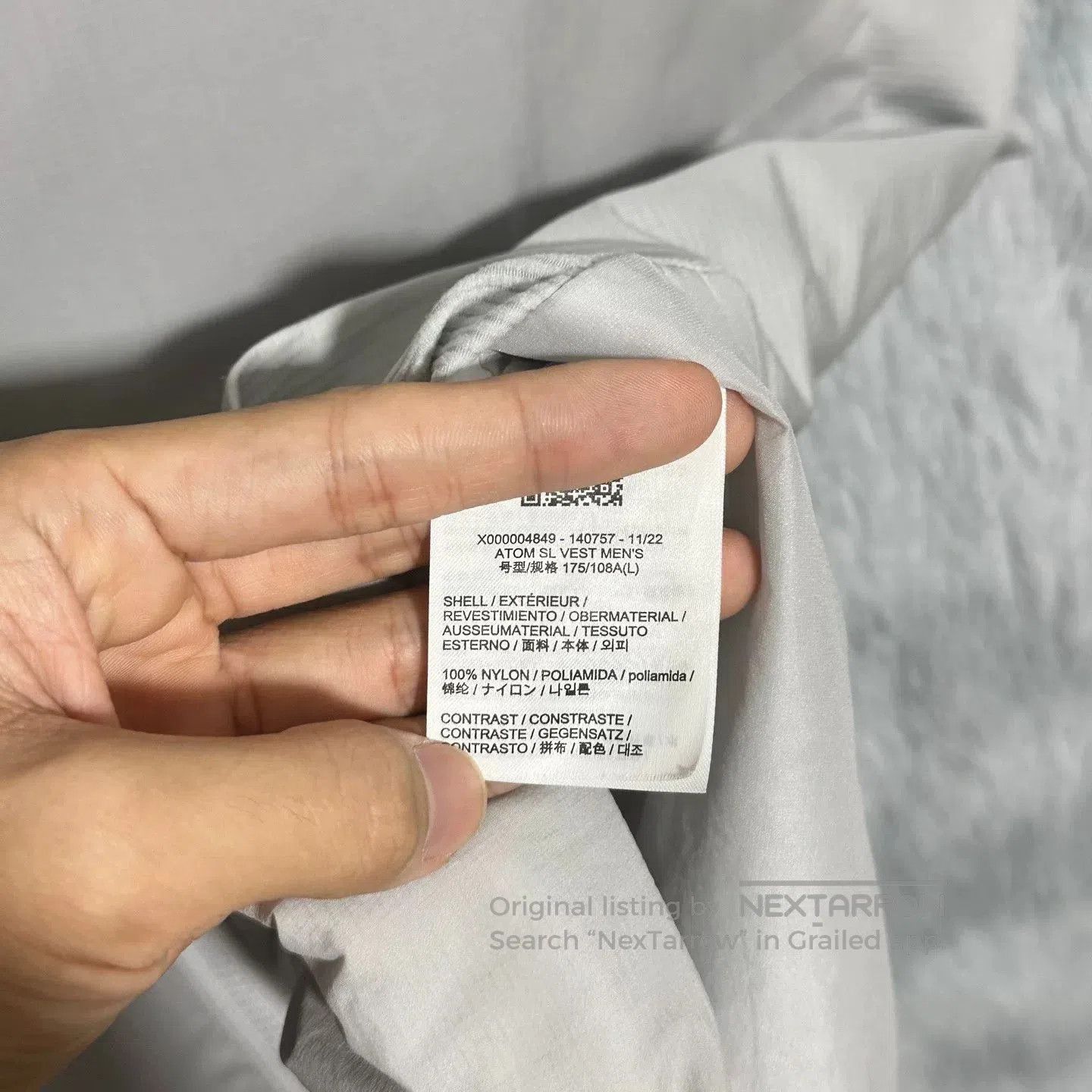 Arc'teryx arcteryx atom sl vest in hidden gray. Size US L / EU 52-54 / 3 - 6 Thumbnail