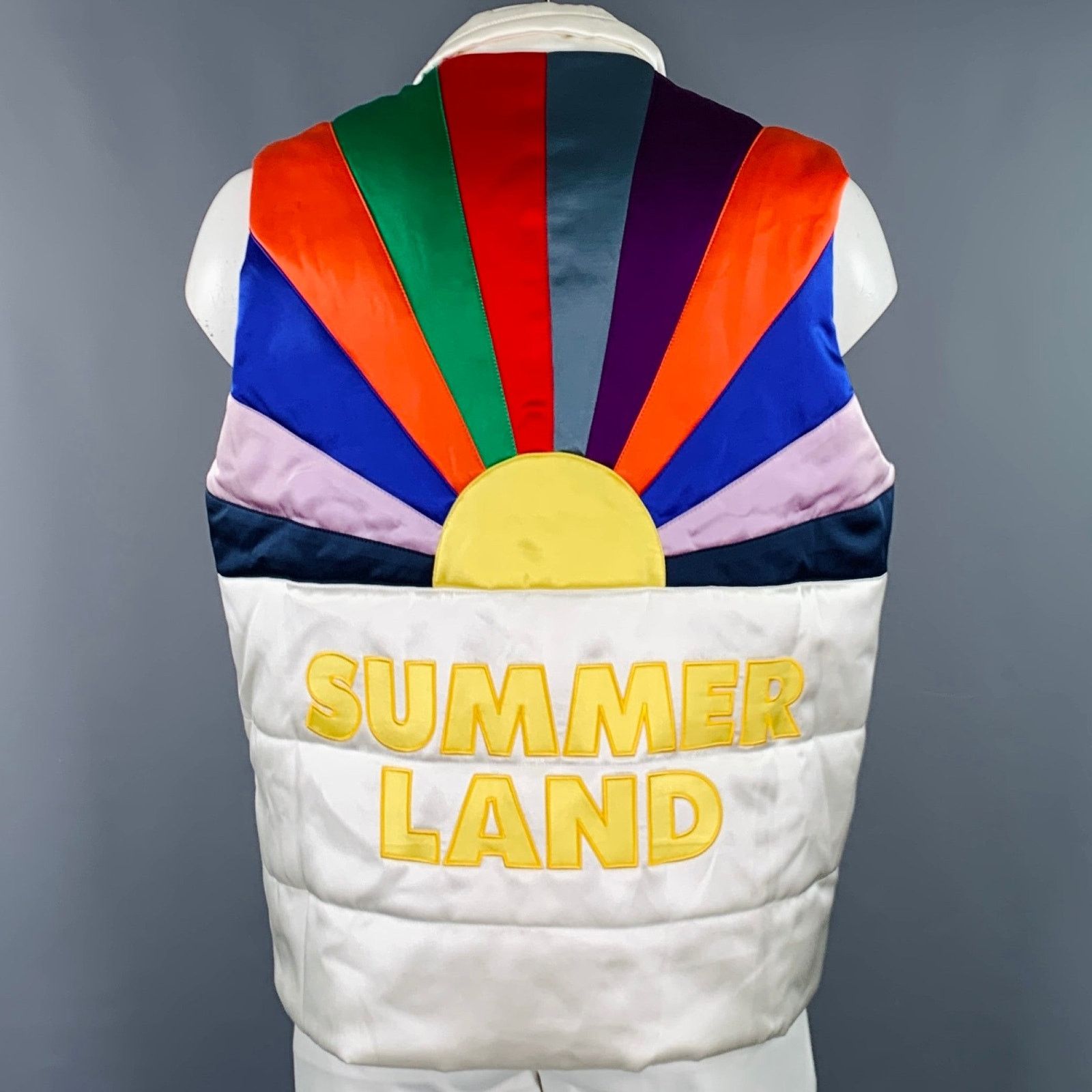 Nahmias -Summer Land- White Multi Color Embroidery Silk Button Up Size US XL / EU 56 / 4 - 4 Thumbnail
