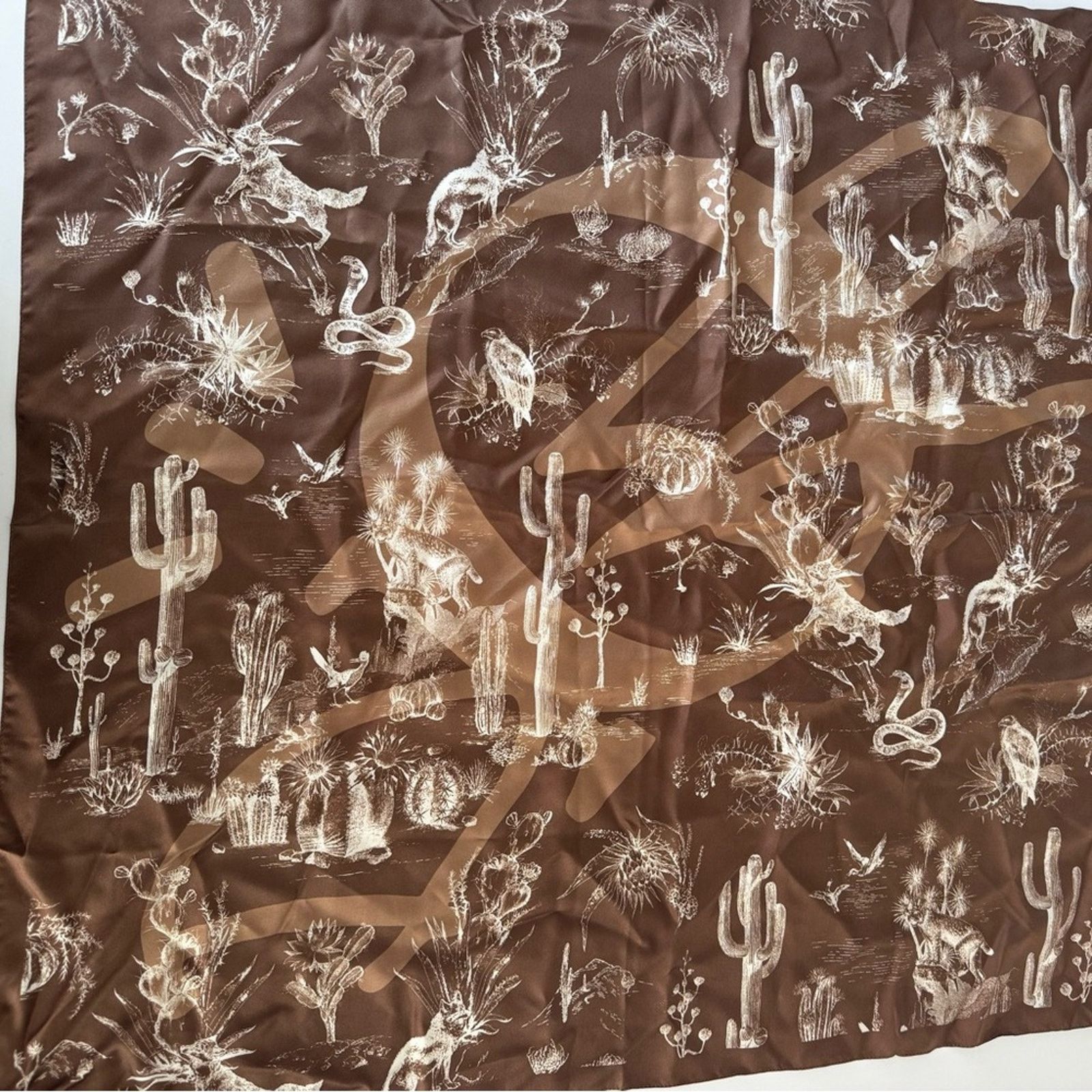 Dior Dior x Cactus Jack Bandana Coffee Brown/White NWT Size ONE SIZE - 2 Thumbnail