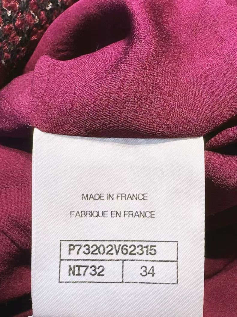 Chanel Chanel 22A Autumn and Winter Series Burgundy mixed-color b Size XXS / US 00 / IT 34 - 6 Thumbnail