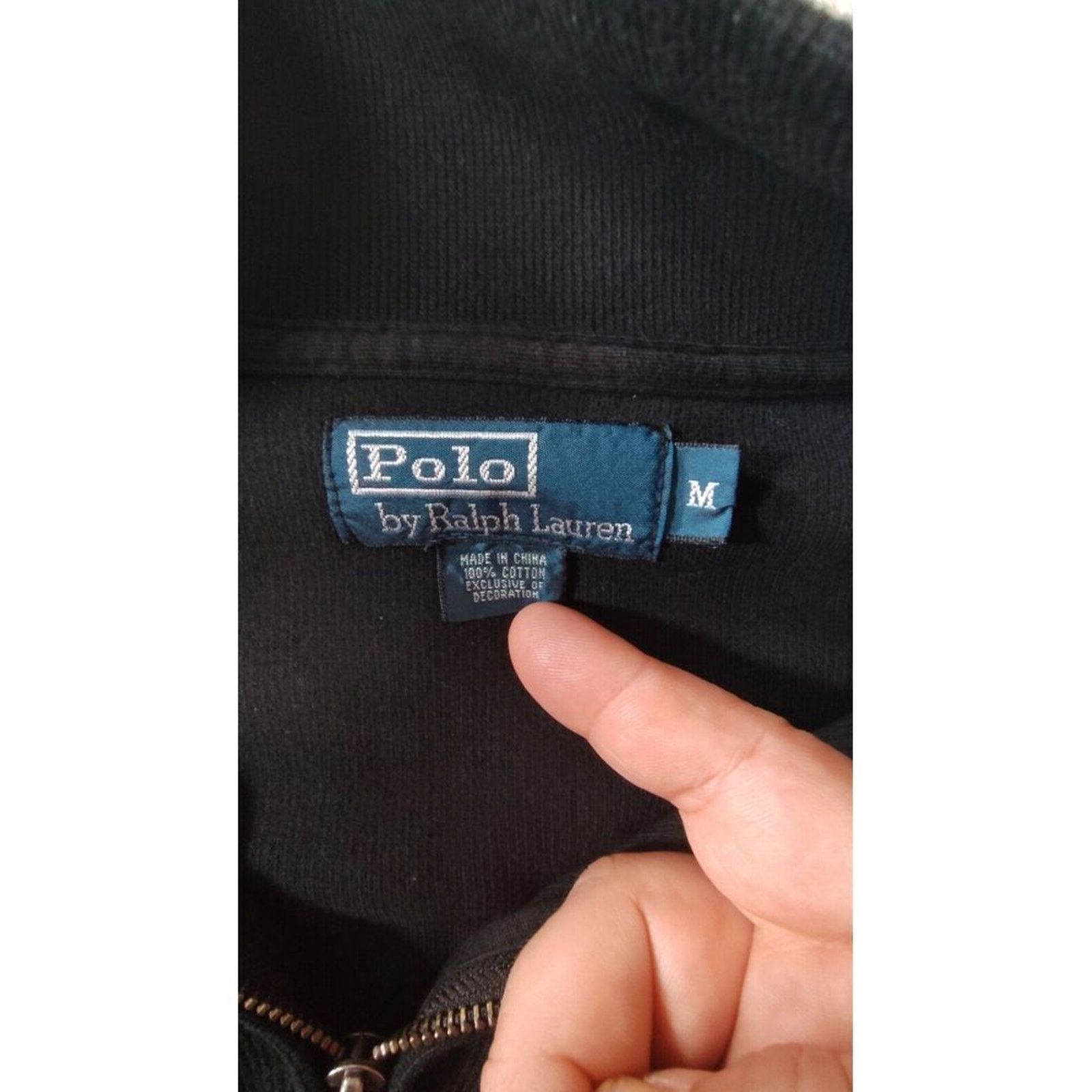 Polo Ralph Lauren VTG Polo Ralph Lauren Mens Black 1/4 Zip Pullover Medium Size US M / EU 48-50 / 2 - 7 Thumbnail