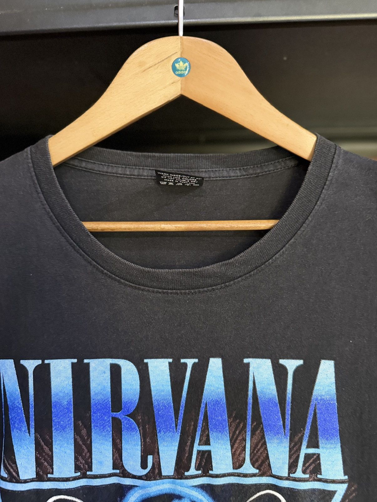 Band Tees × Vintage Vintage Nirvana Smiley Kurt Cobain By Broadway Faded Tee Size US XL / EU 56 / 4 - 6 Thumbnail