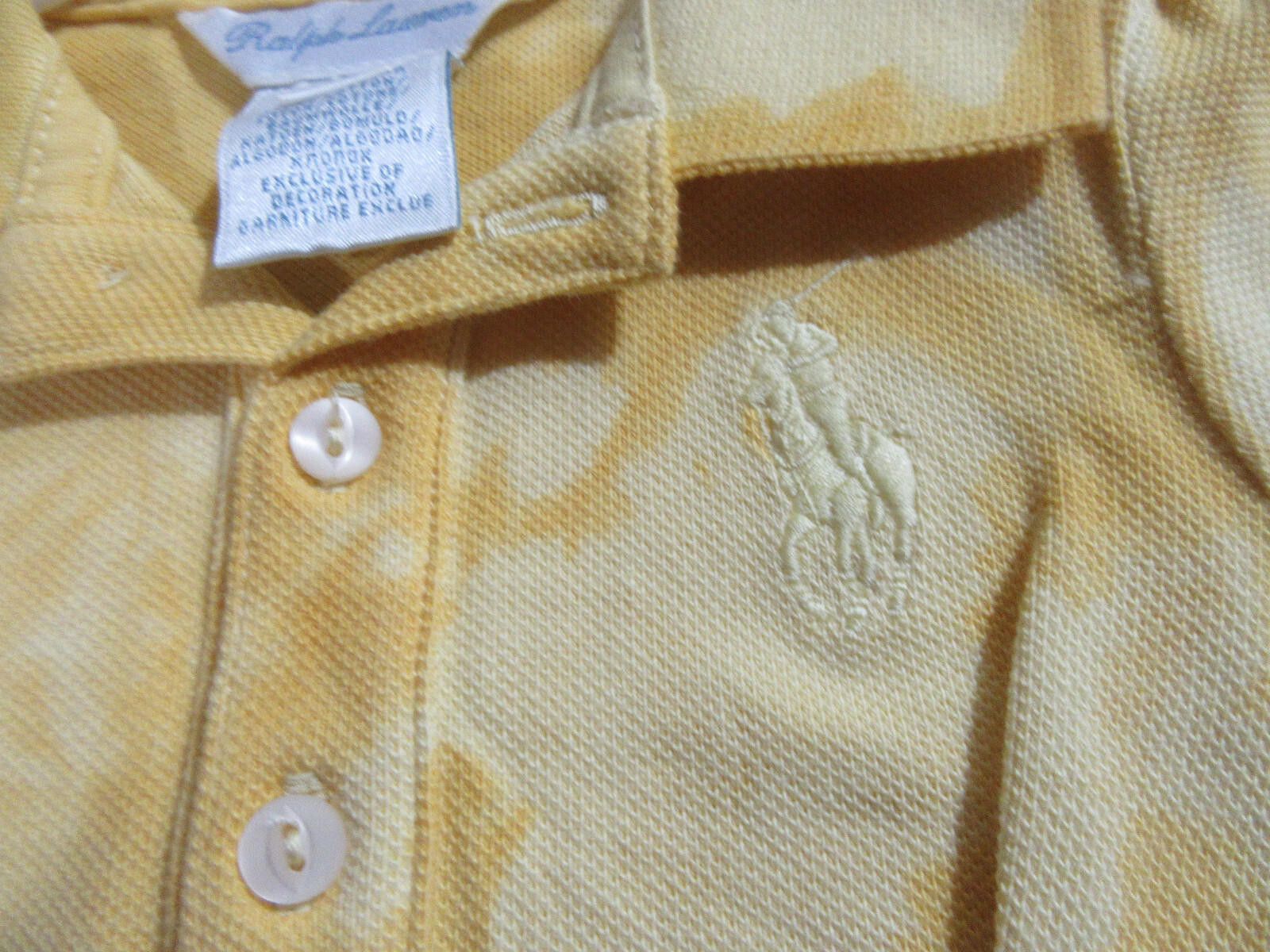 Polo Ralph Lauren Polo Ralph Lauren One Pc. Big Pony Tie Dye Romper Yellow 9M Size ONE SIZE - 3 Thumbnail