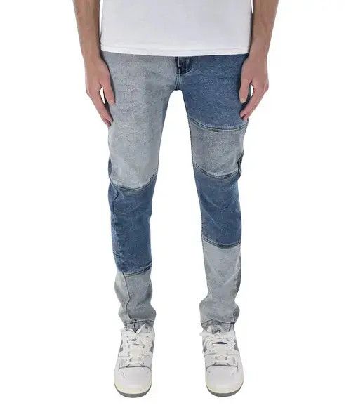 Vintage Patchwork Denim Dark Wash Size US 32 / EU 48 - 1 Thumbnail
