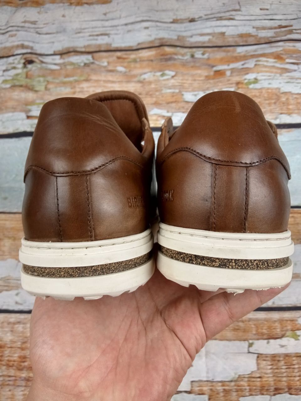 Birkenstock Birkenstock Bend Low Cognac Natural Leather Mens Sneaker Size US 10.5 / EU 43-44 - 4 Thumbnail