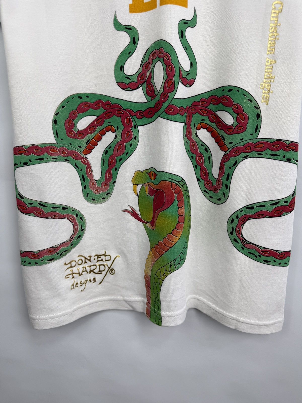 Ed Hardy 🇺🇸 🐍 Vintage Ed Hardy Snake Rhinestone Christian Audigier Tee Size US M / EU 48-50 / 2 - 9 Thumbnail