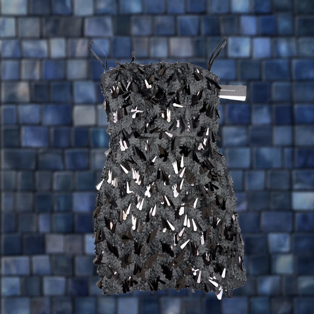 Bcbgmaxazria BCBGMAXAZRIA Dress Womens 0 Black Sequin Mini Strappy Lined Party Cocktail Size XS / US 0-2 / IT 36-38 - 1 Thumbnail