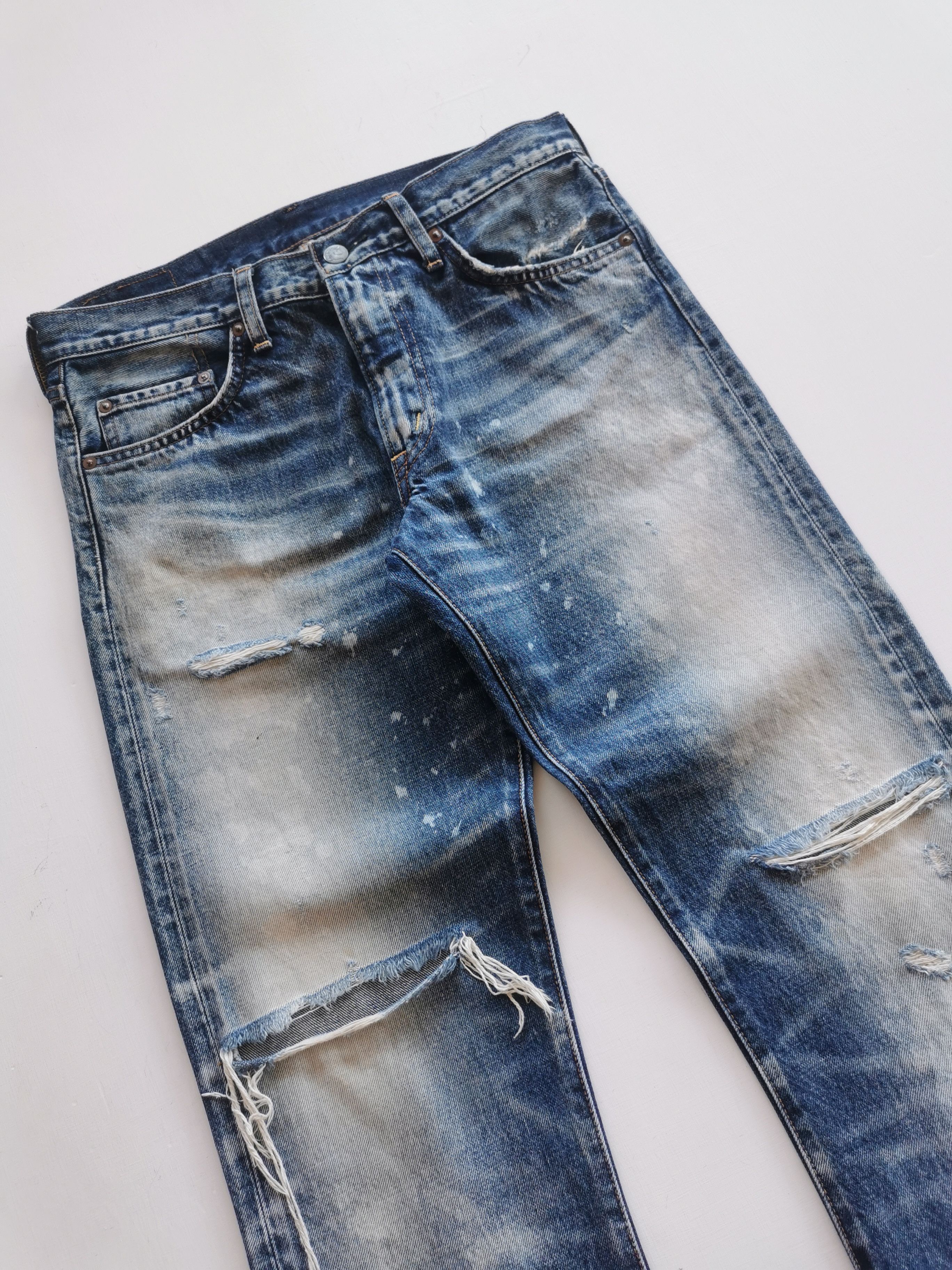Kapital Distressed Denim Jeans Size US 31 - 6 Thumbnail