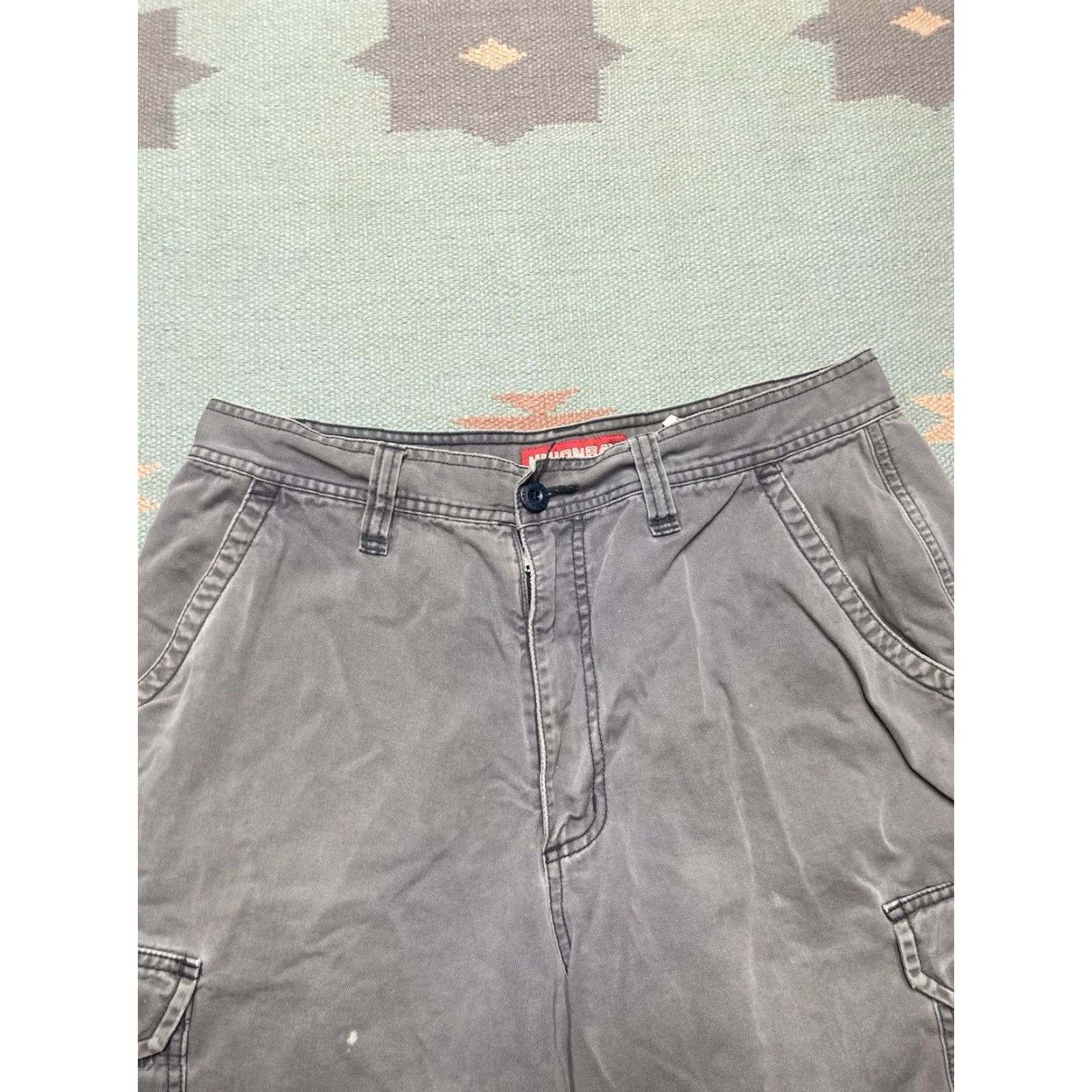 Vintage VINTAGE Unionbay Cargo Shorts Men 33 Gray Cargo Vintage Y2K Baggy Wide Leg 90s Skater Hiking Mens Size US 33 - 4 Thumbnail