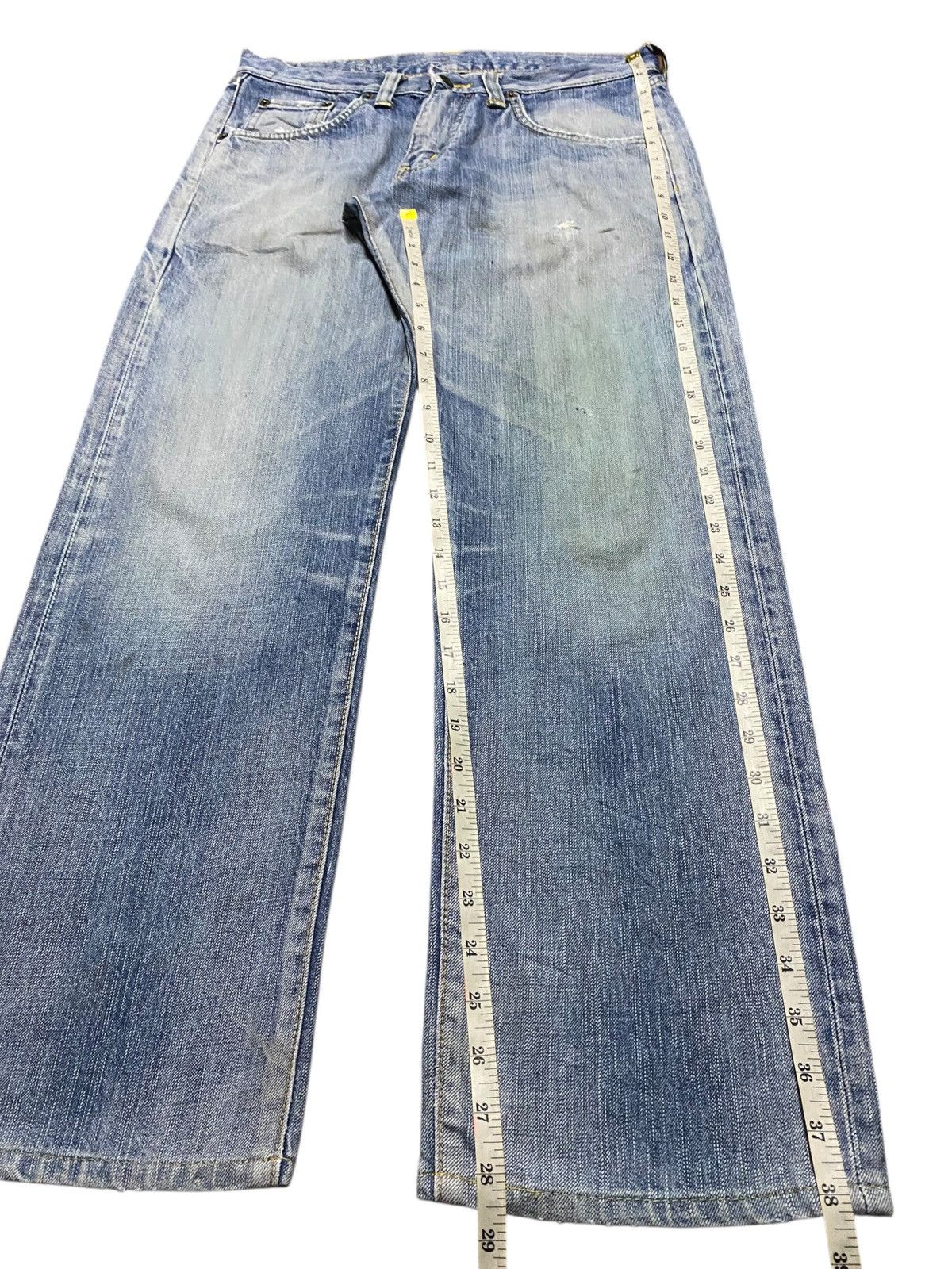 Edwin Vintage Japanese Brand Edwin 503 Faded Wash Distressed Jeans Size US 31 - 14 Thumbnail