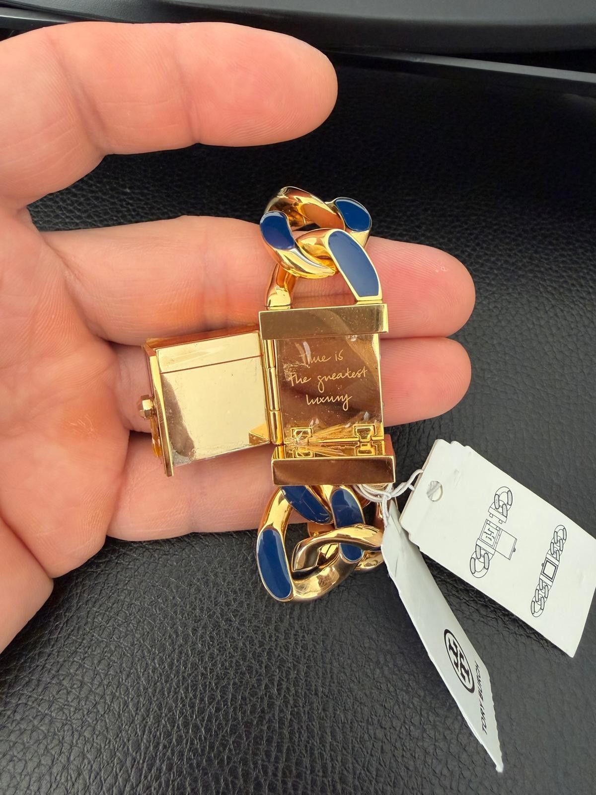 Other NEW Tory Burch Tilda Navy Blue Gold Tone Stainless Watch Size ONE SIZE - 4 Thumbnail